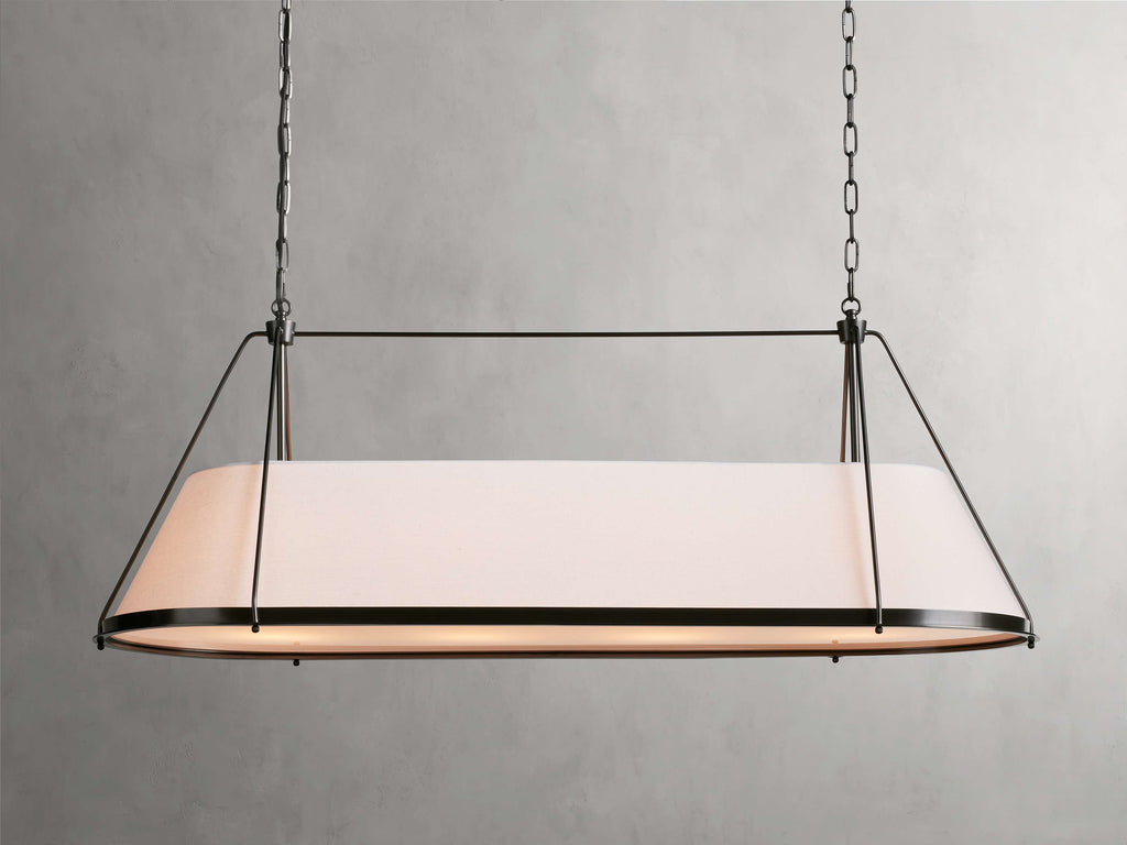 Black Brass Linear chandelier - Winslow Wisp for dining room view 4