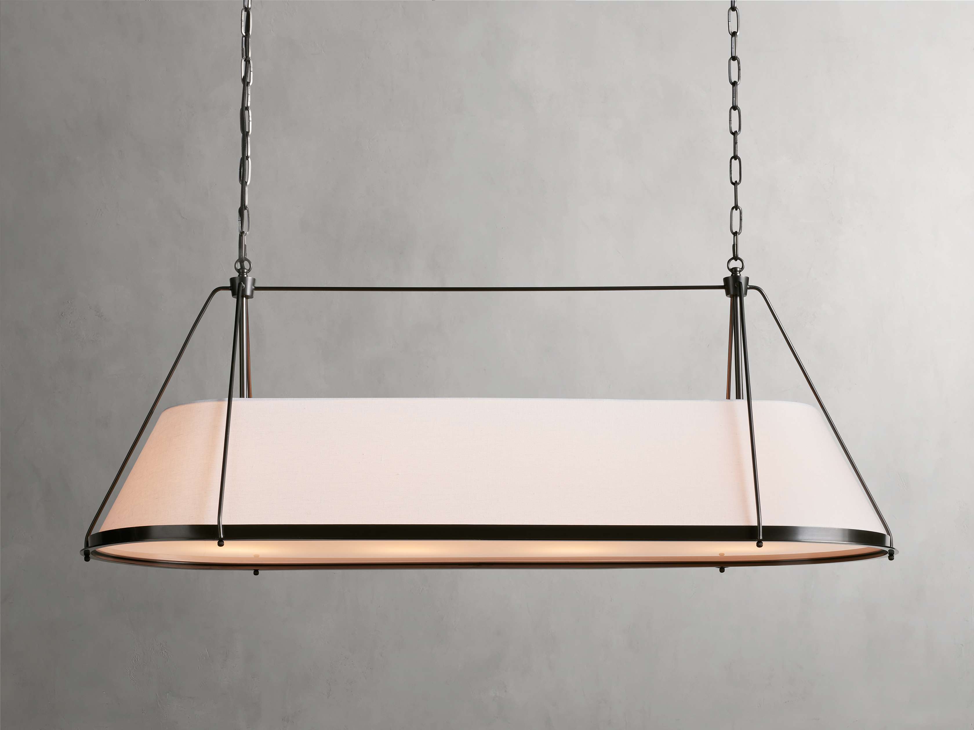 Black Brass Linear chandelier - Winslow Wisp for dining room view 4