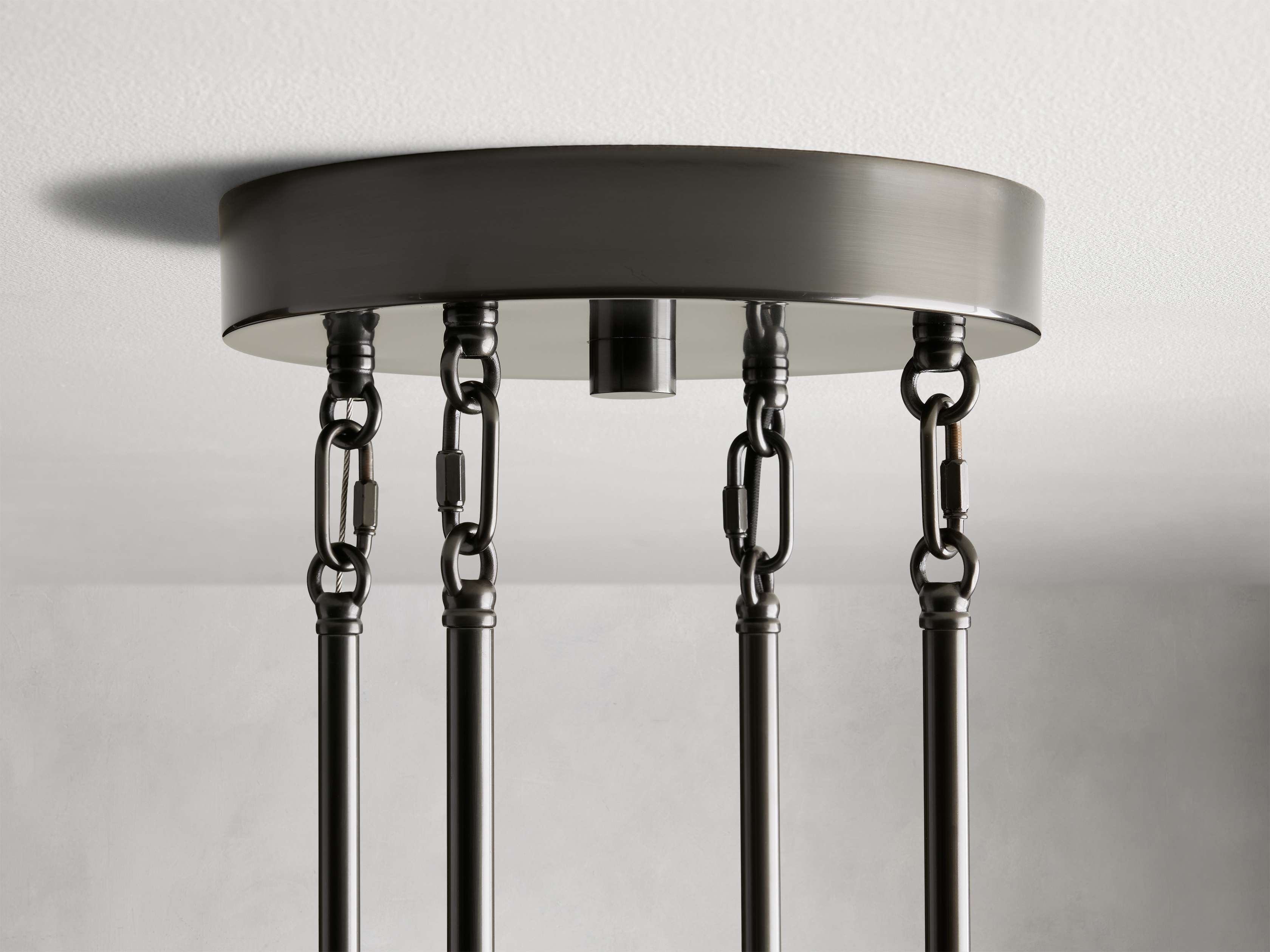 Black Glass Round chandelier - Della Court for dining room view 38