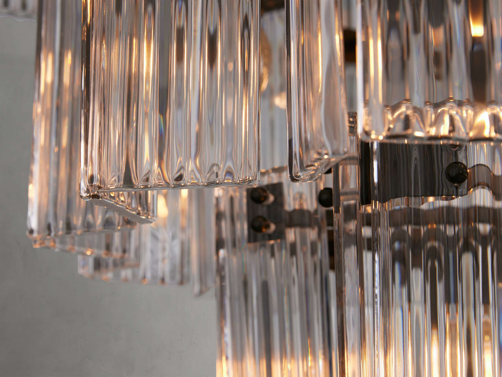 Black Glass Round chandelier - Della Court for dining room view 37