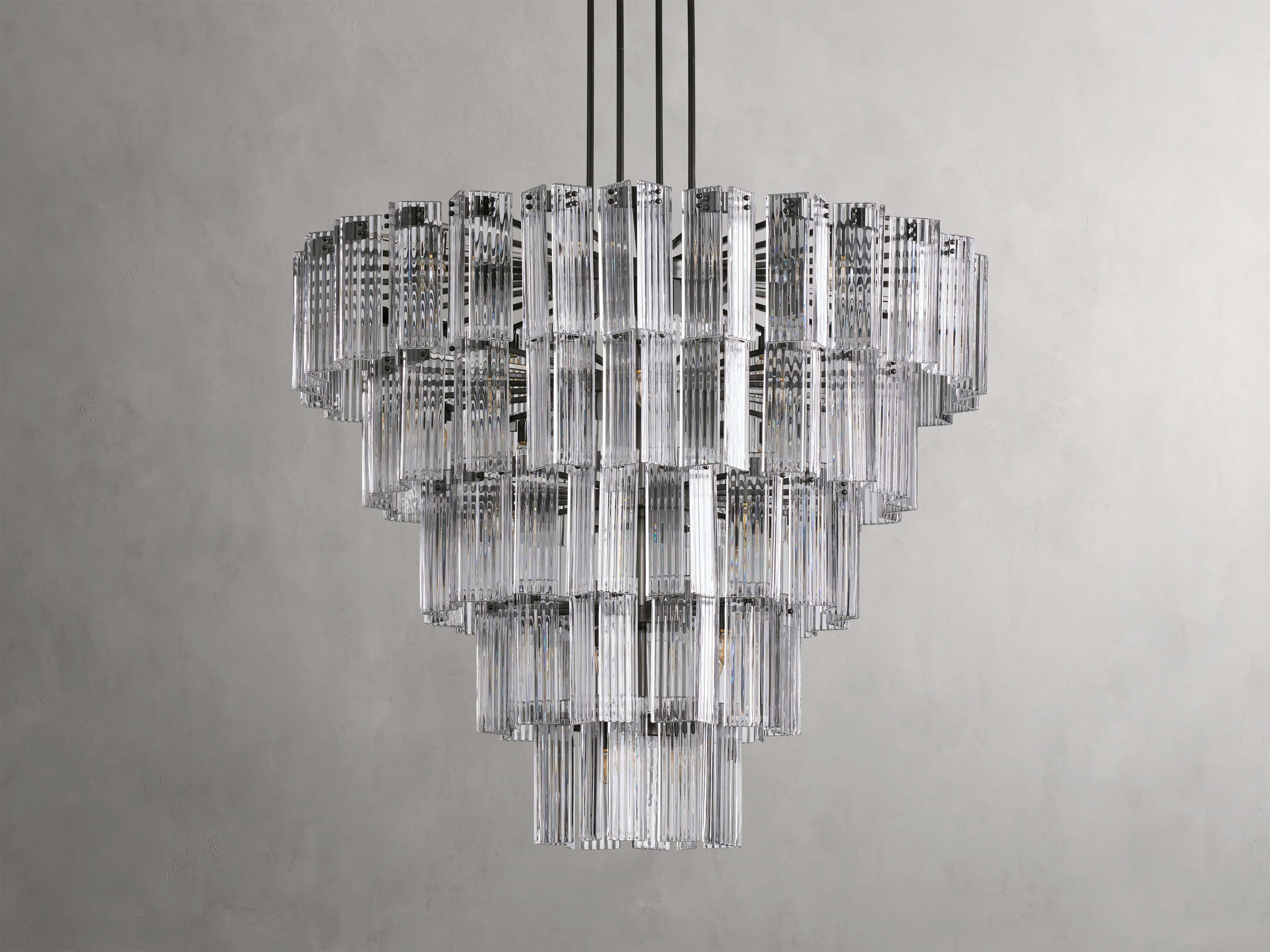 Black Glass Round chandelier - Della Court for dining room view 36