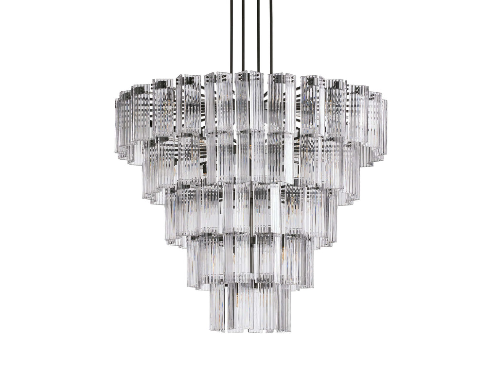 Black Glass Round chandelier - Della Court for dining room view 40