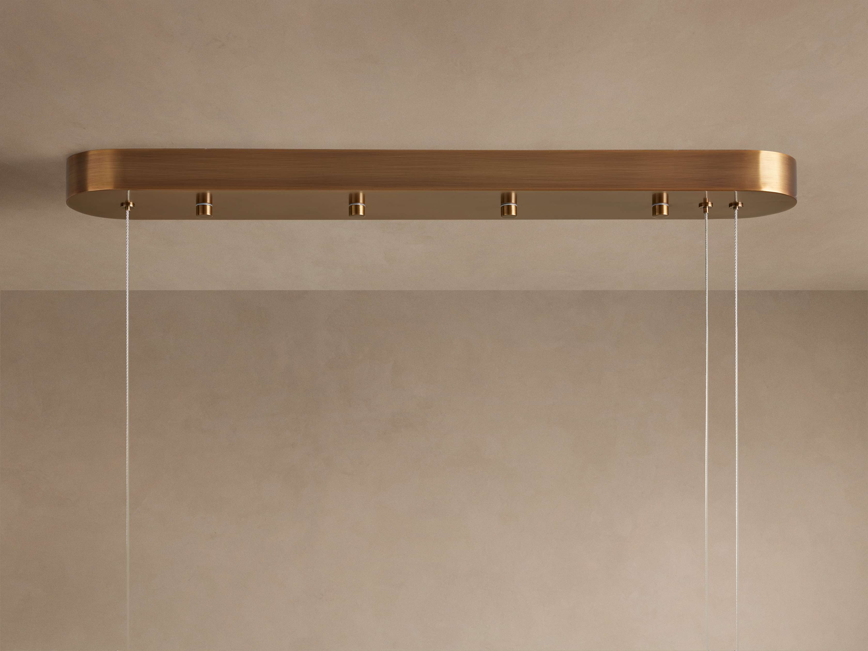 Clear Alabaster Linear chandelier - Halo Court for dining room view 9