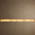 Clear Alabaster Linear chandelier - Halo Court for dining room view 1
