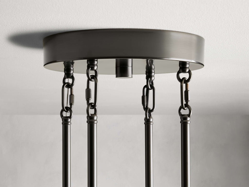 Black Glass Round chandelier - Della Court for dining room view 50