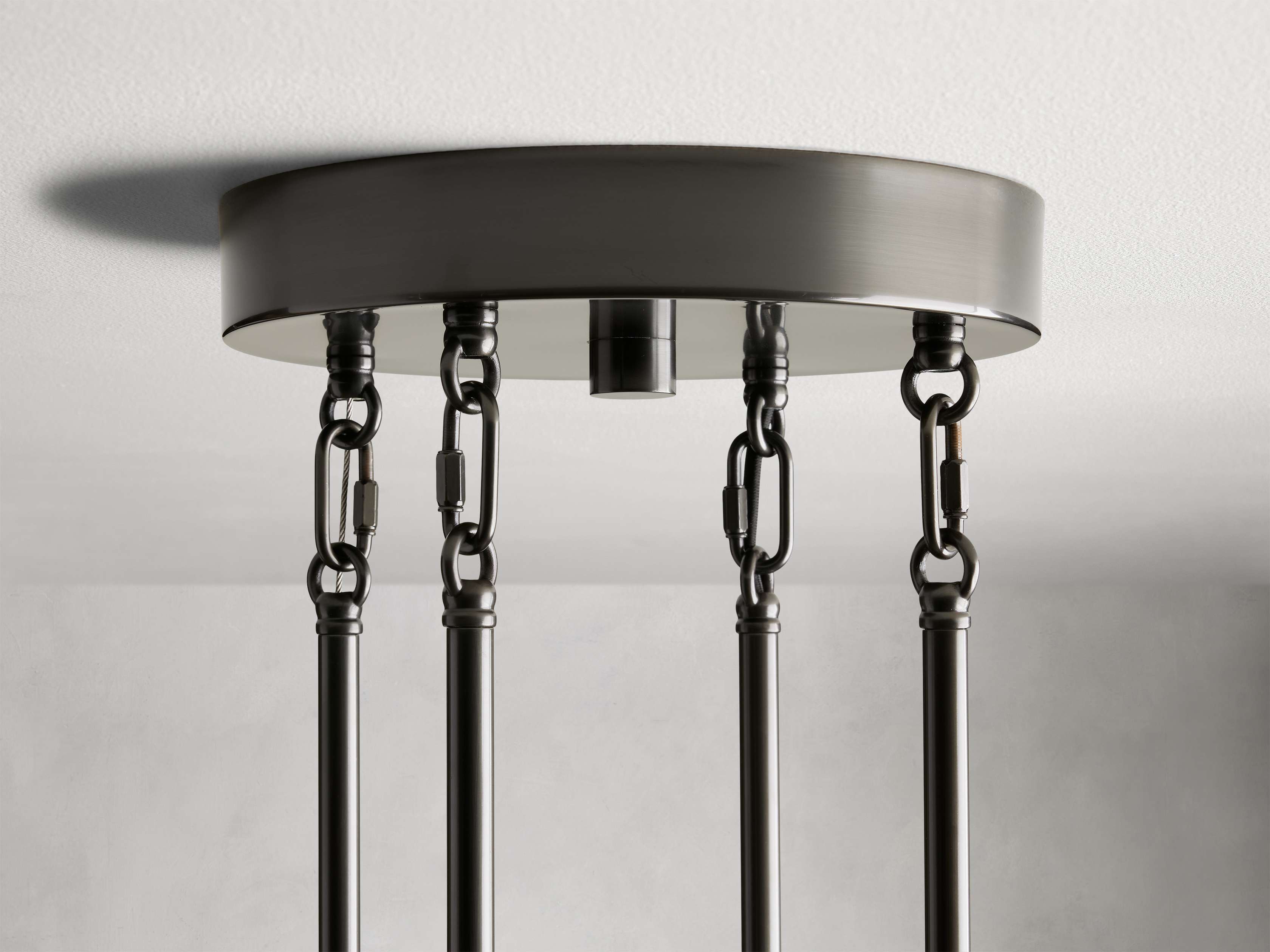 Black Glass Round chandelier - Della Court for dining room view 50