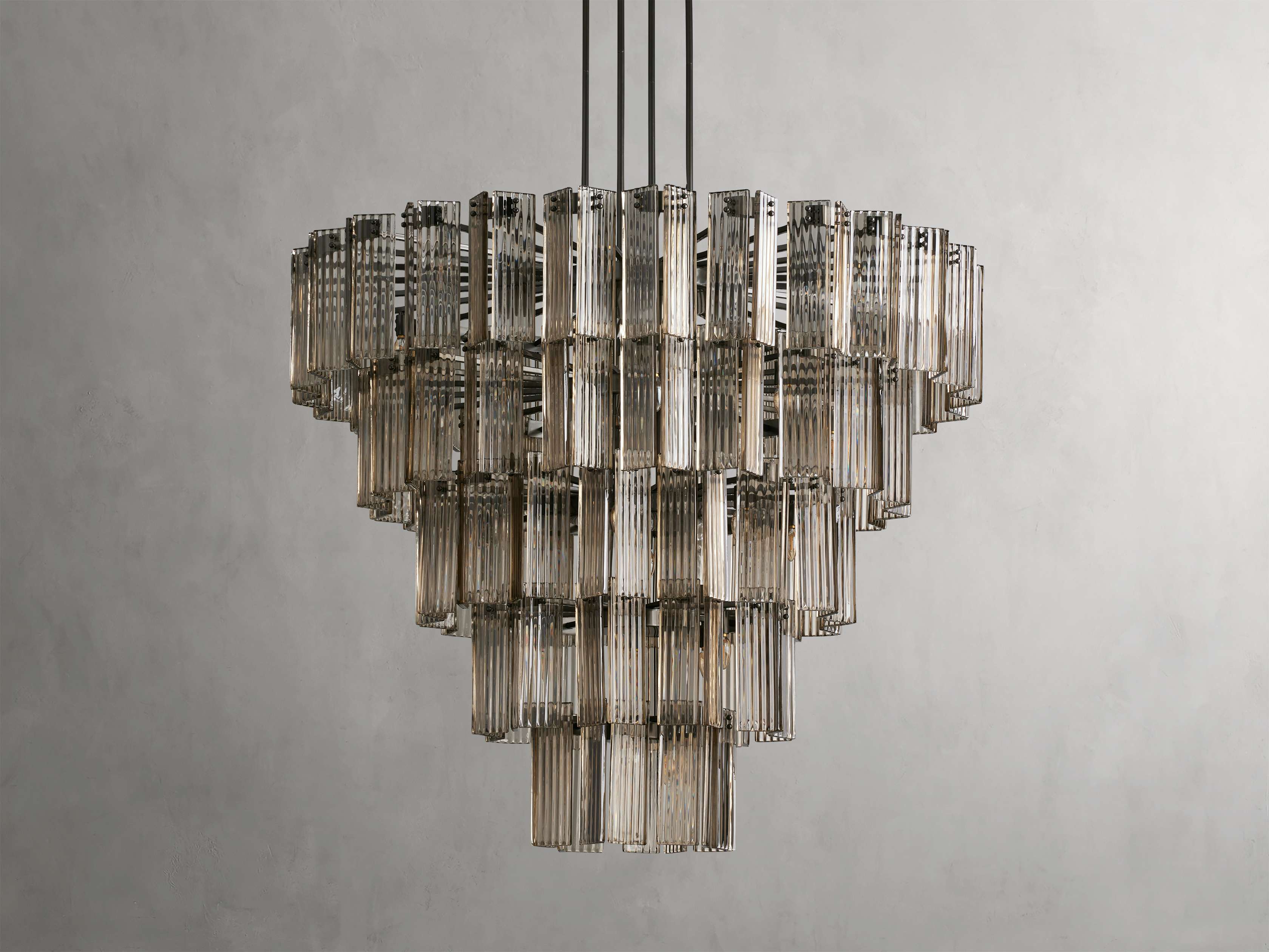 Black Glass Round chandelier - Della Court for dining room view 48