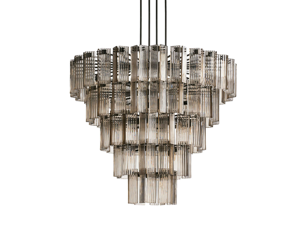 Black Glass Round chandelier - Della Court for dining room view 51