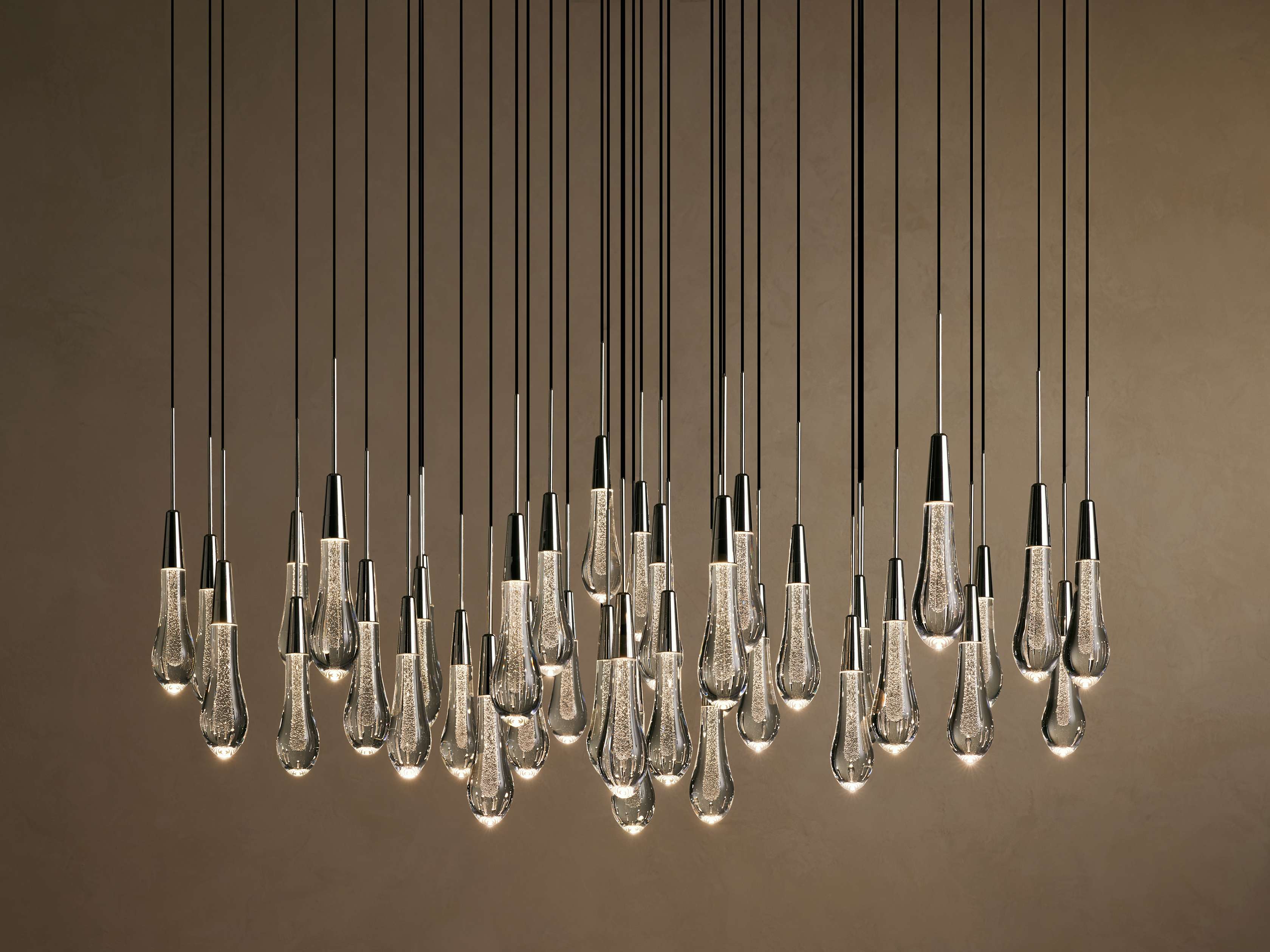 Black Glass Round chandelier - Eden Court for dining room view 64