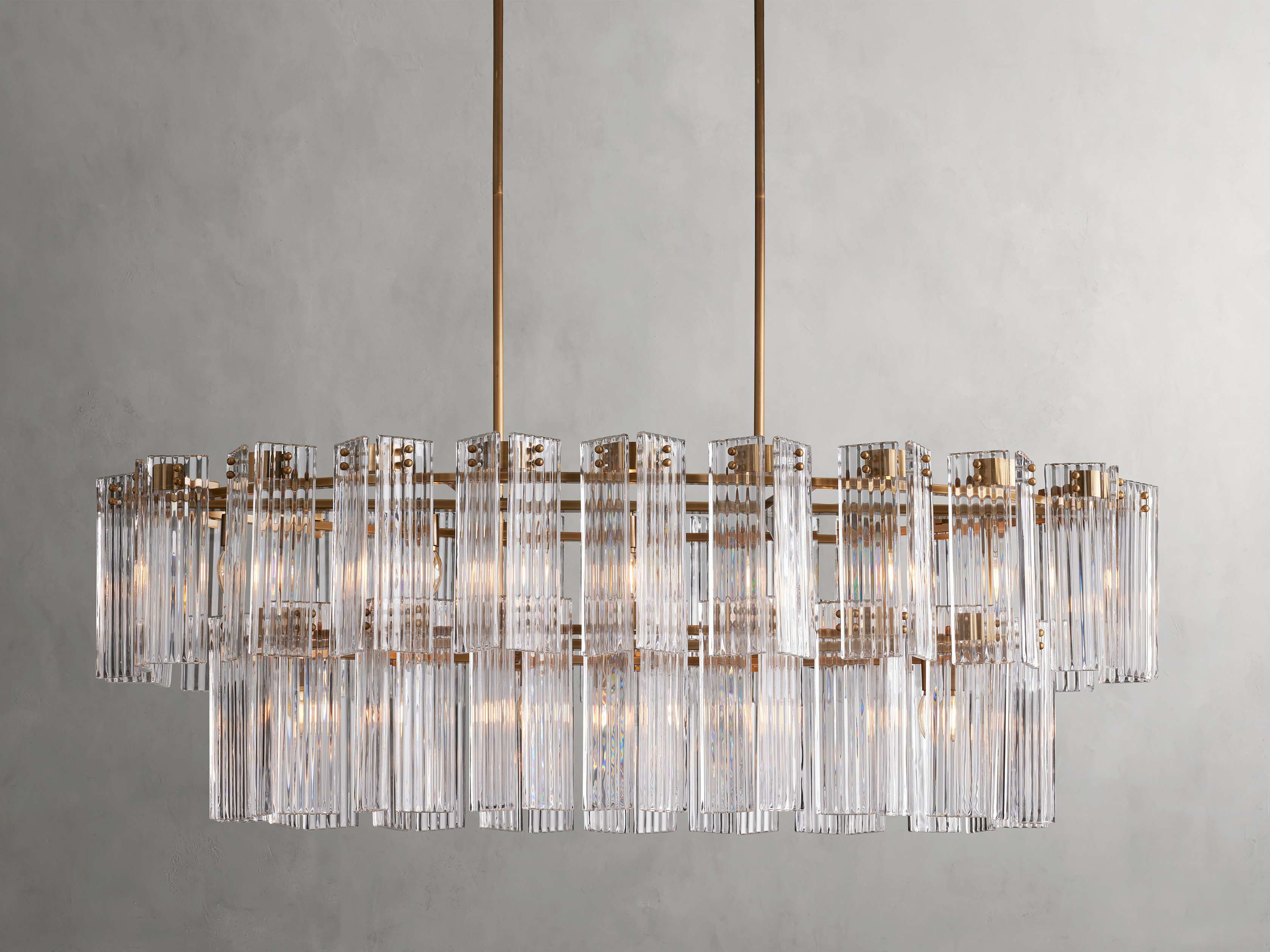 Black Glass Round chandelier - Isla Court for dining room view 49