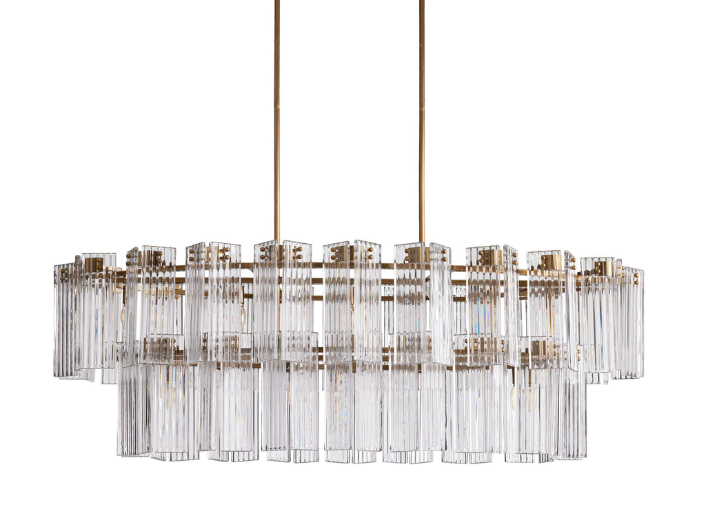 Black Glass Round chandelier - Isla Court for dining room view 35