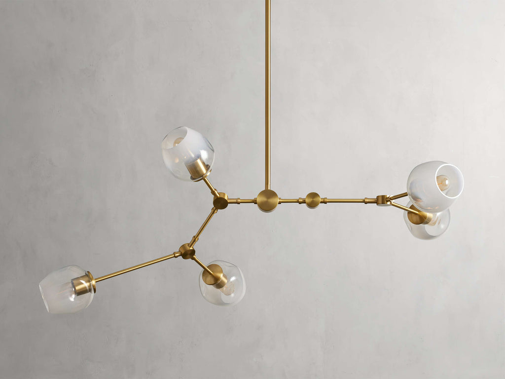 Clear Glass chandelier - Aurelia Court for dining room view 9