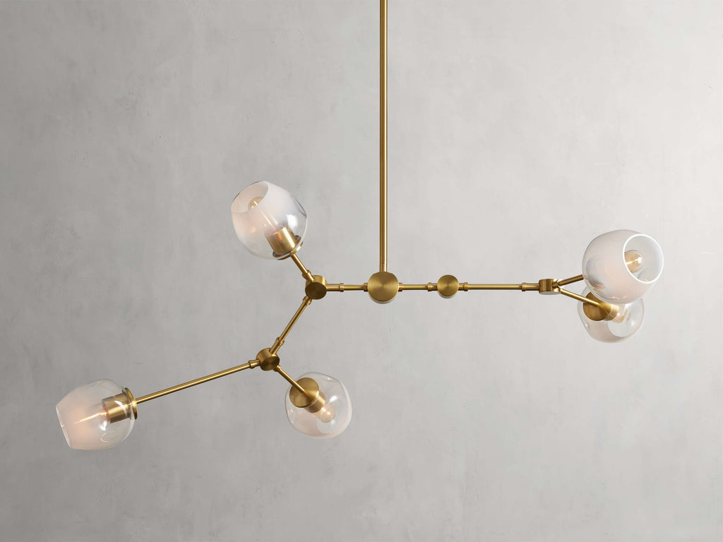 Clear Glass chandelier - Aurelia Court for dining room view 3