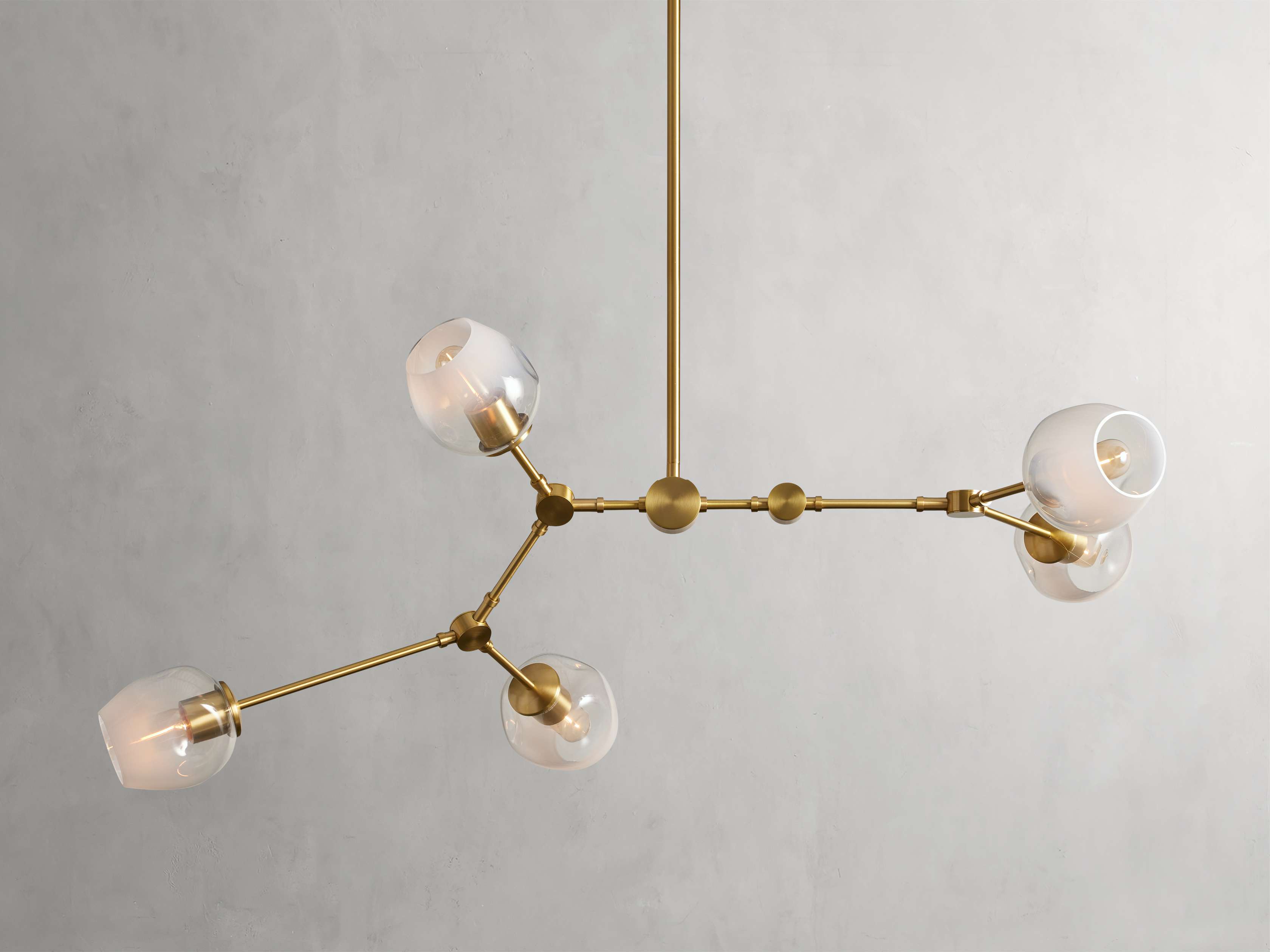 Clear Glass chandelier - Aurelia Court for dining room view 3