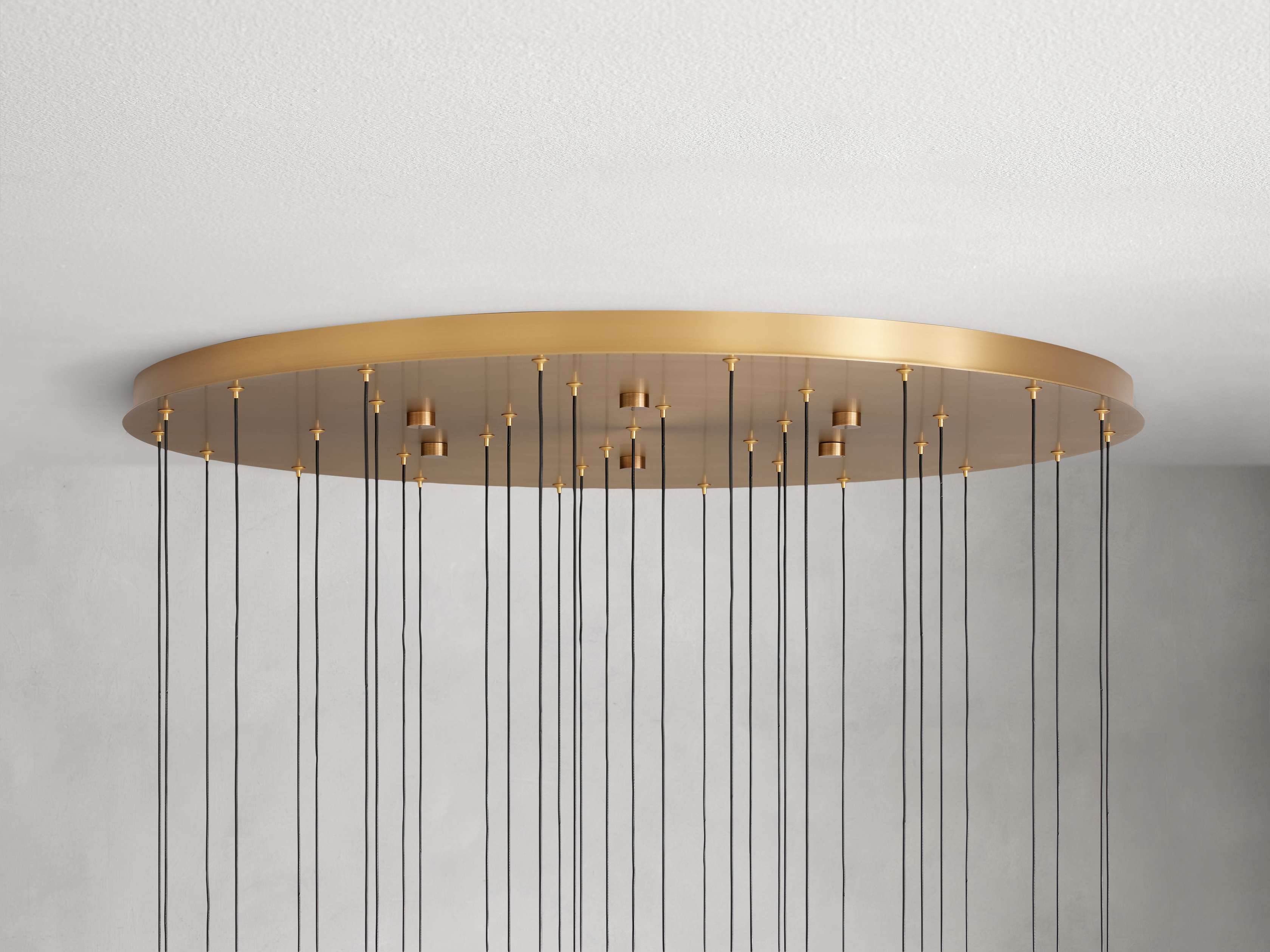 Black Glass Round chandelier - Eden Court for dining room view 18