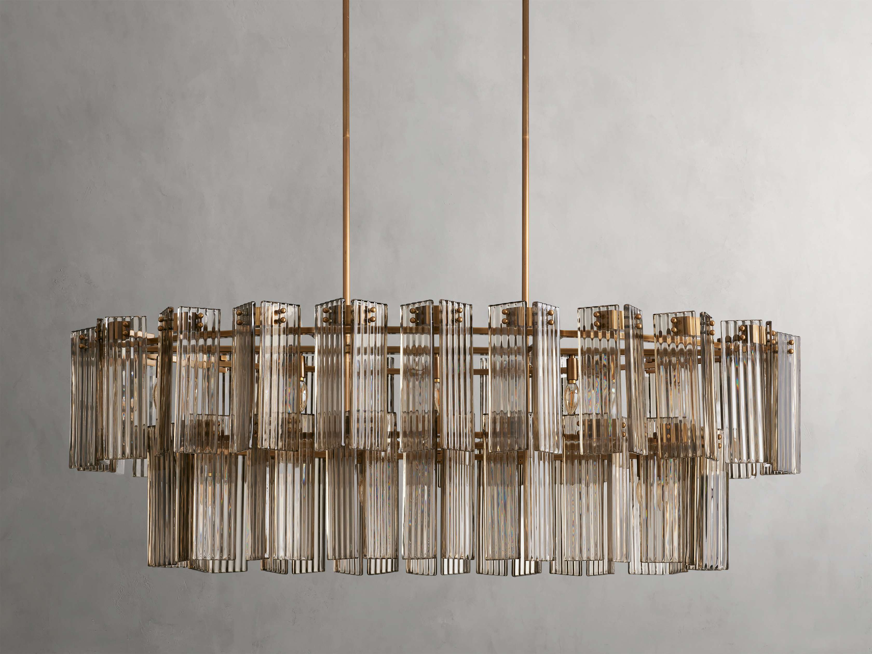 Black Glass Round chandelier - Isla Court for dining room view 40