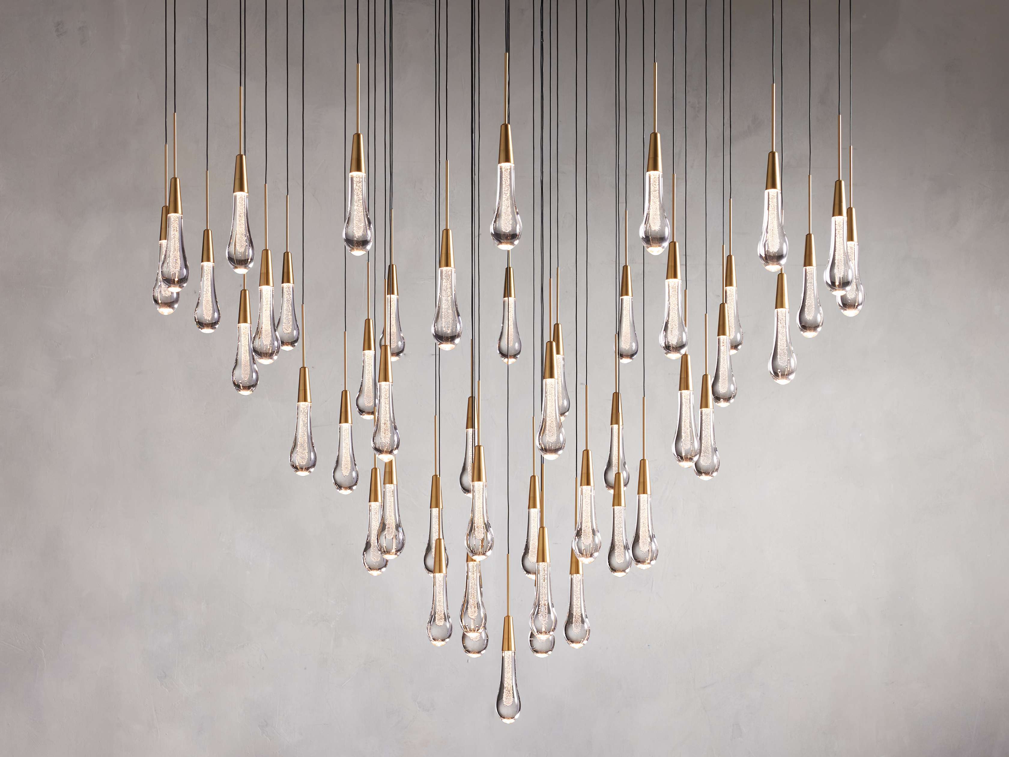 Black Glass Round chandelier - Eden Court for dining room view 44