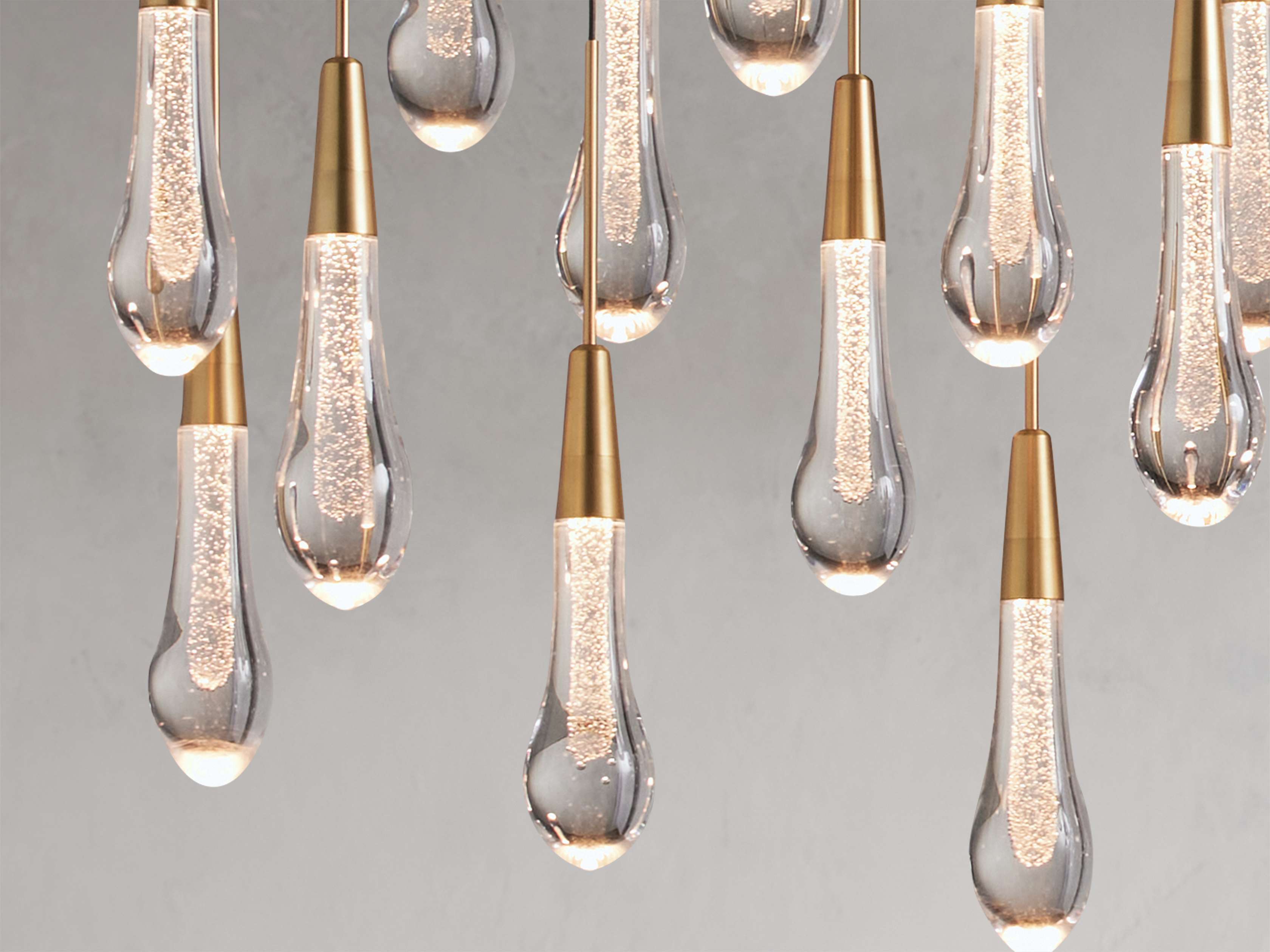 Black Glass Linear chandelier - Lumen Court for dining room view 31