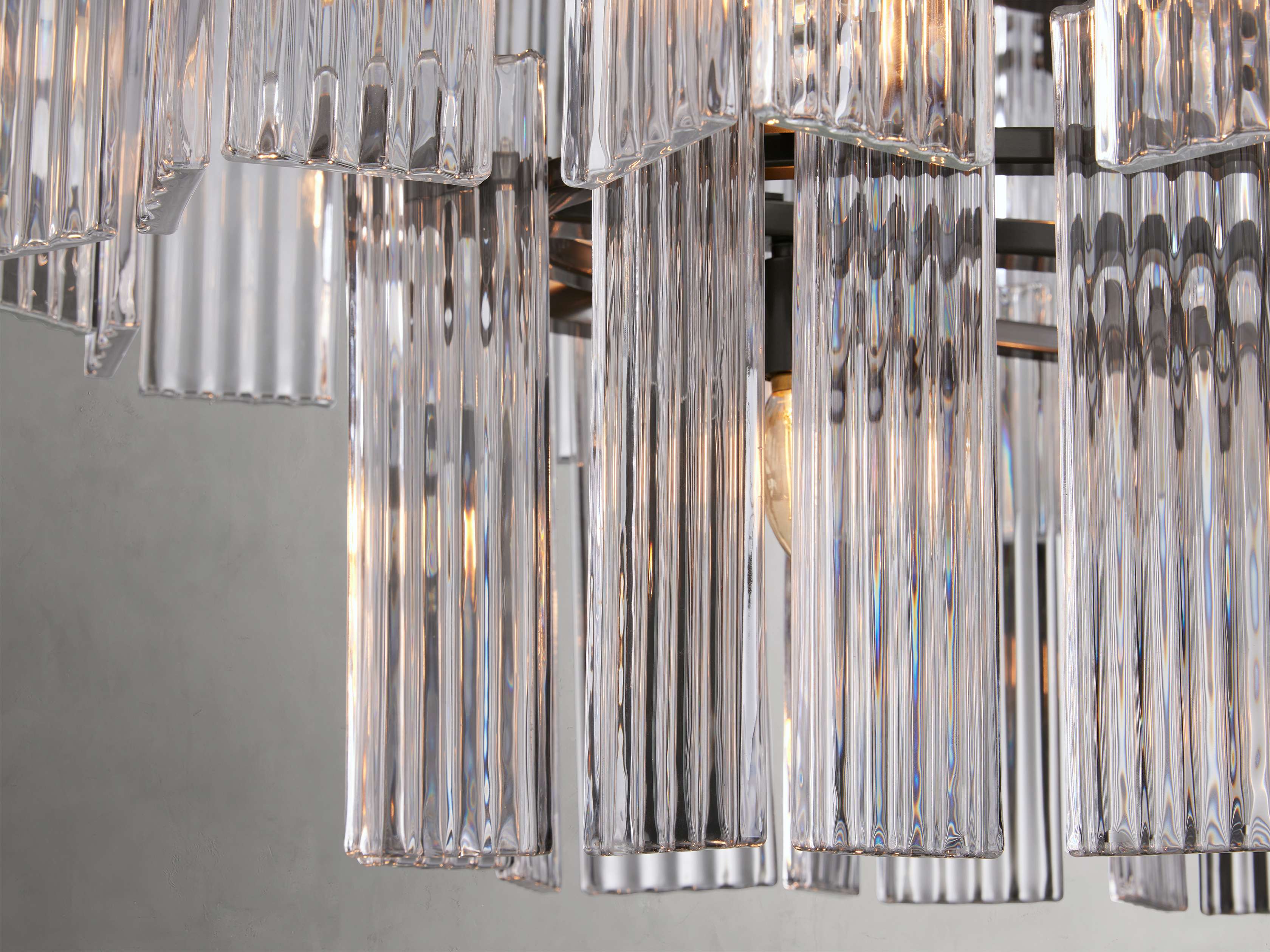 Black Glass Round chandelier - Isla Court for dining room view 10