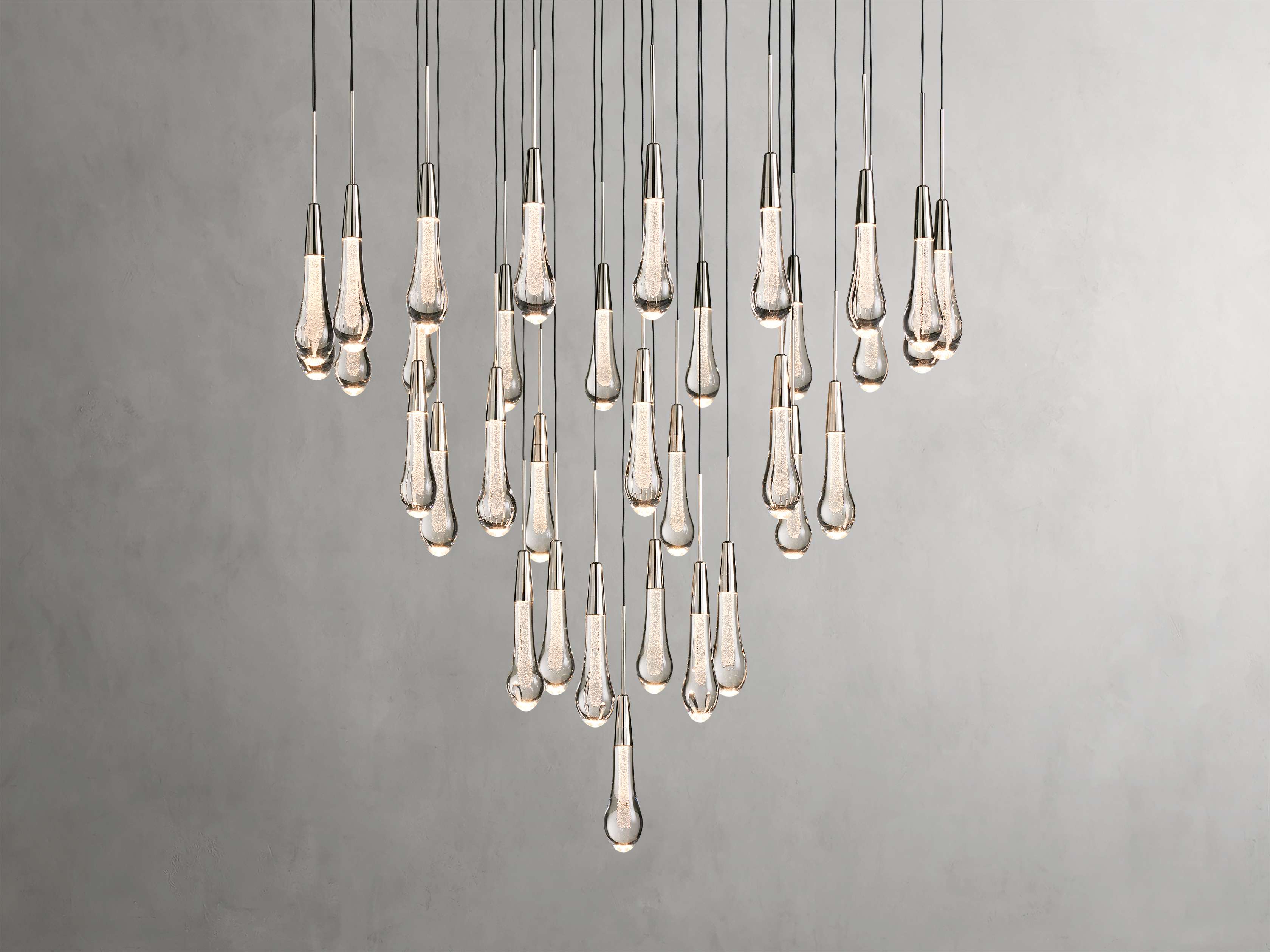 Black Glass Round chandelier - Eden Court for dining room view 63