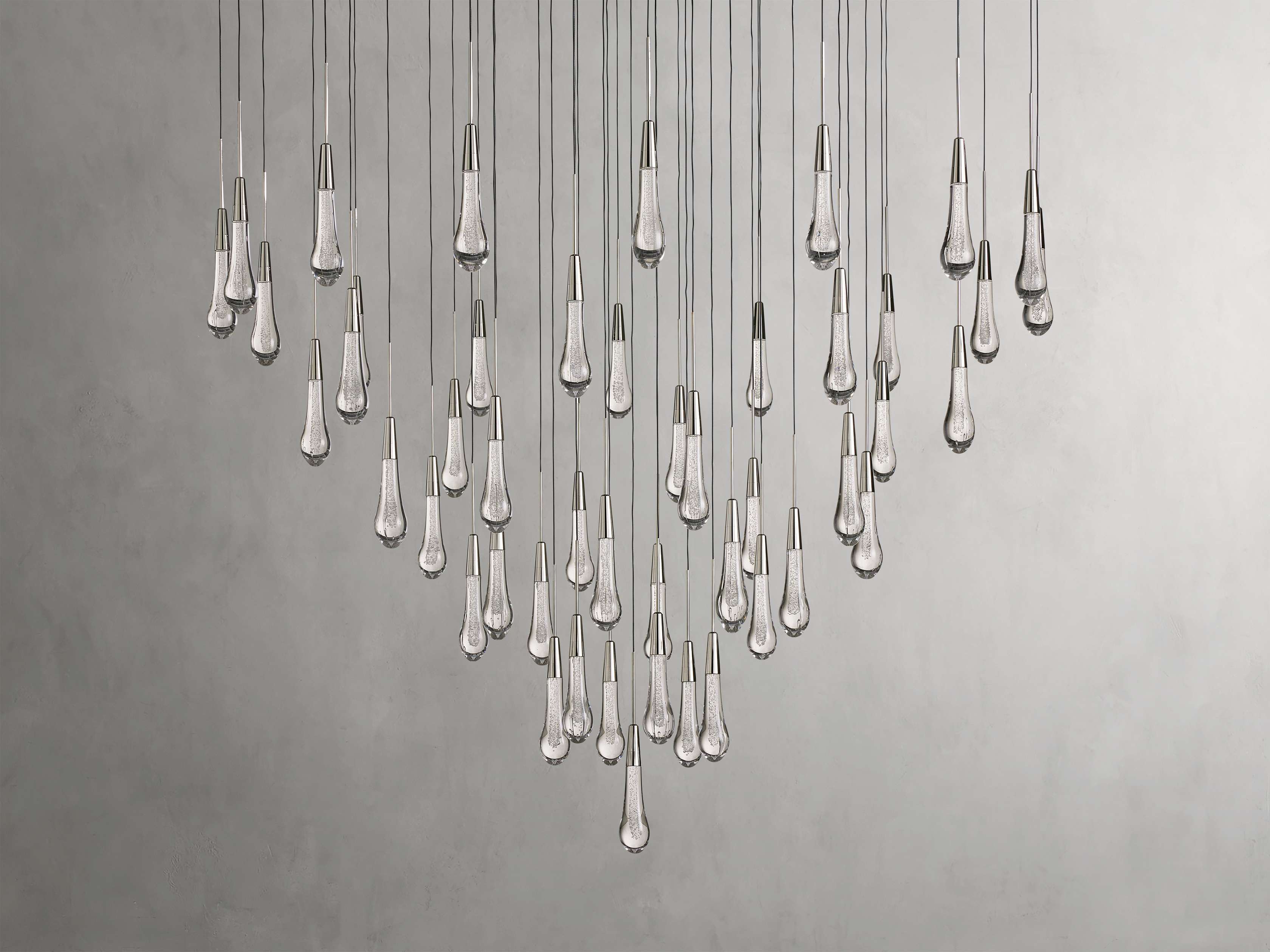 Black Glass Round chandelier - Eden Court for dining room view 41