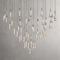 Black Glass Round chandelier - Eden Court for dining room view 2