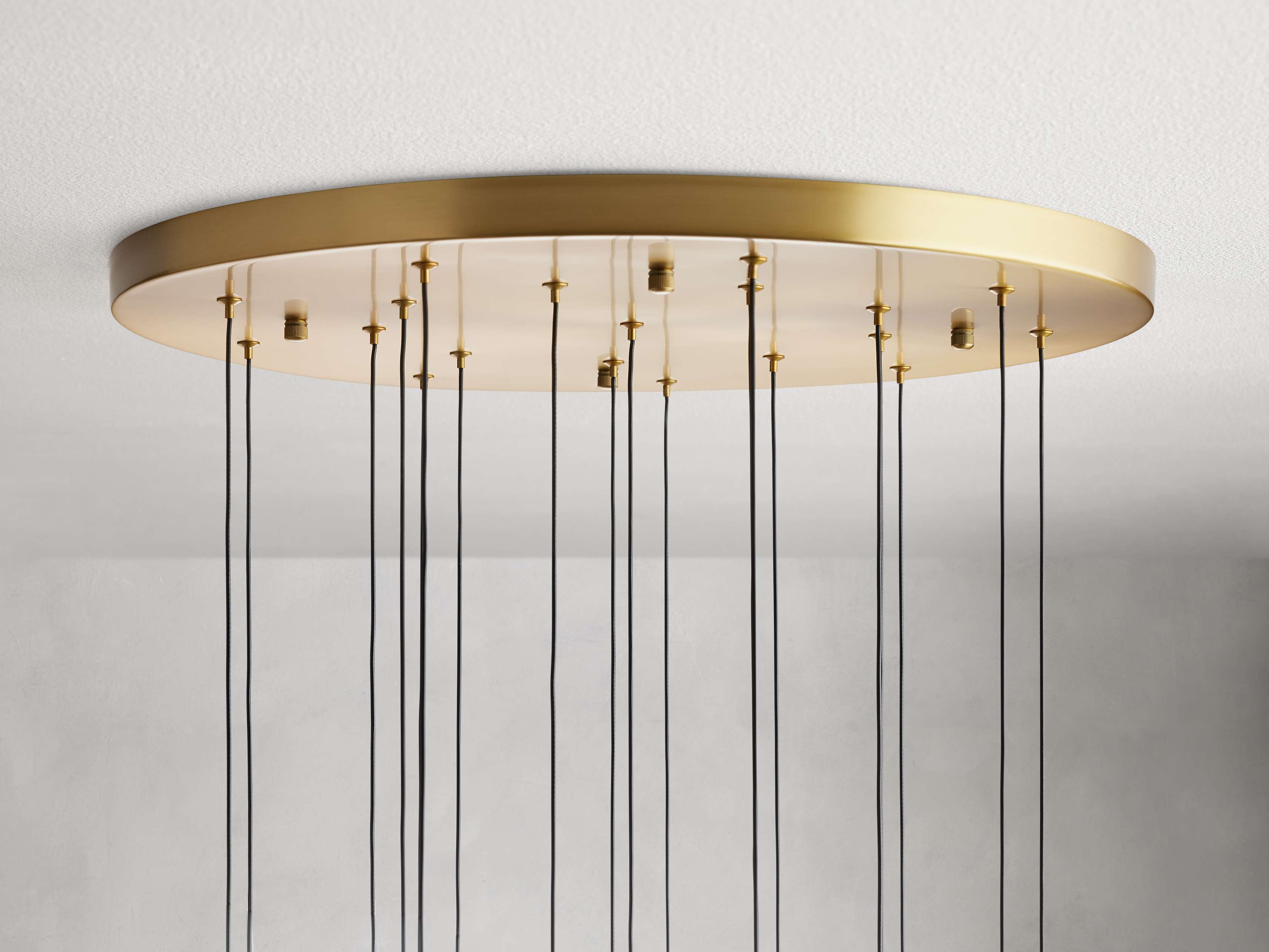 Black Glass Round chandelier - Eden Court for dining room view 32