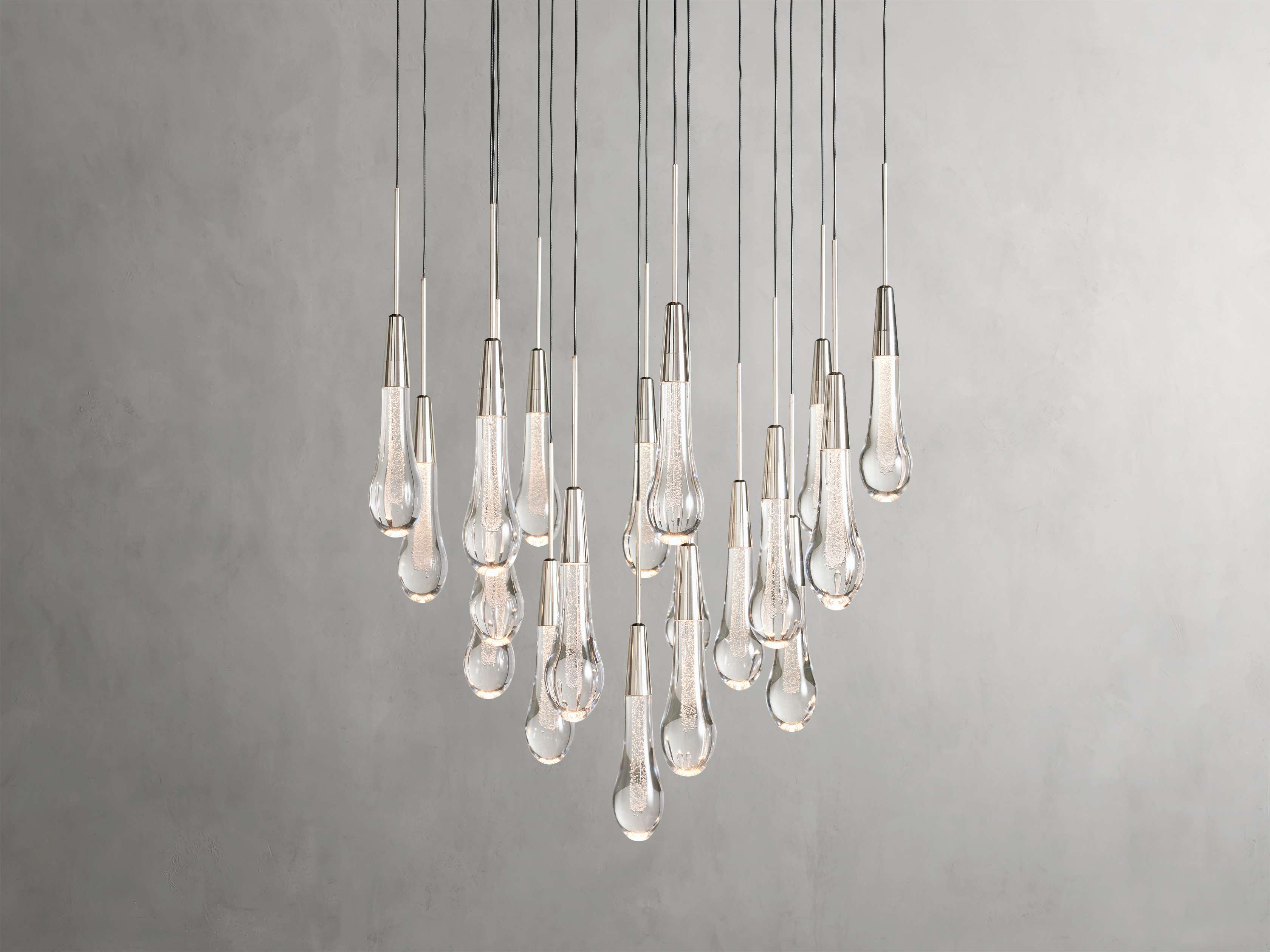 Black Glass Round chandelier - Eden Court for dining room view 62