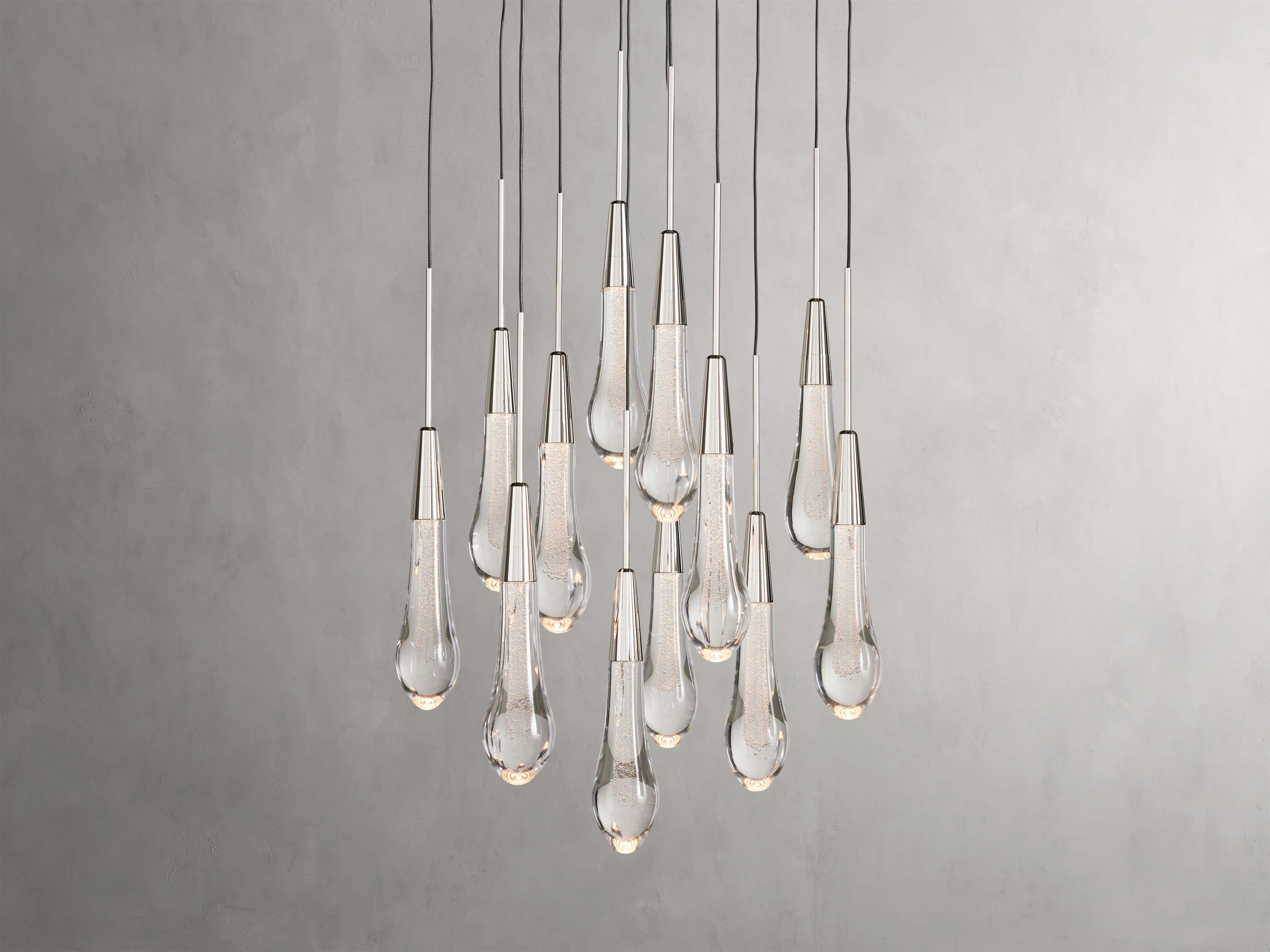 Black Glass Round chandelier - Eden Court for dining room view 55