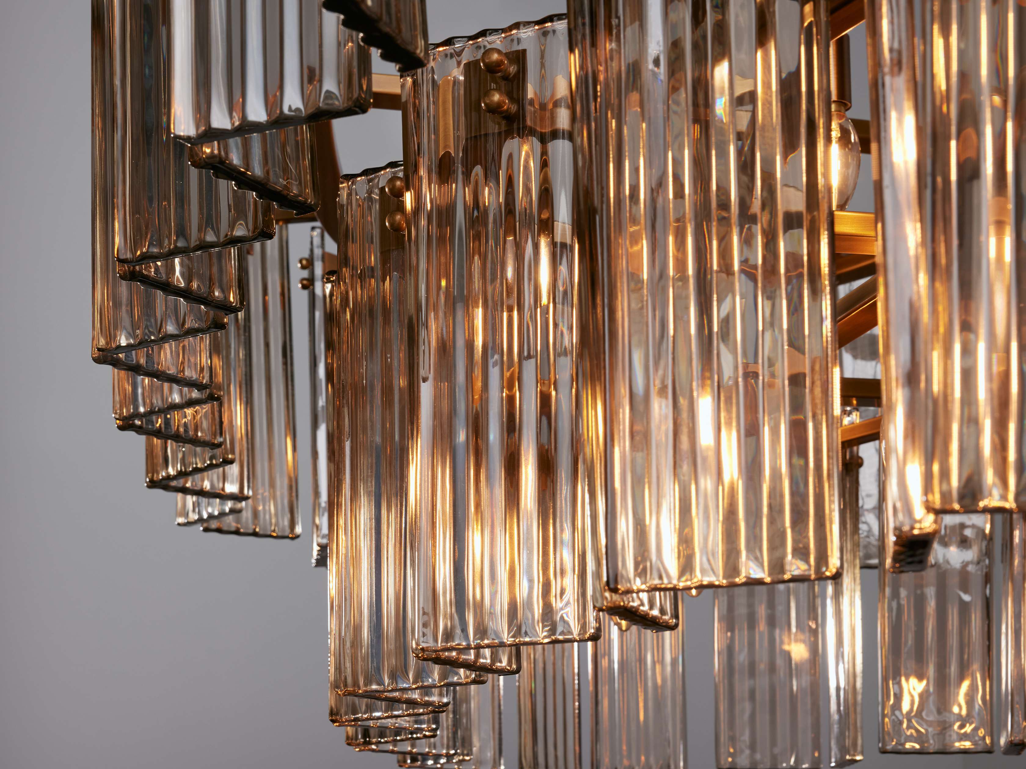Black Glass Round chandelier - Isla Court for dining room view 44
