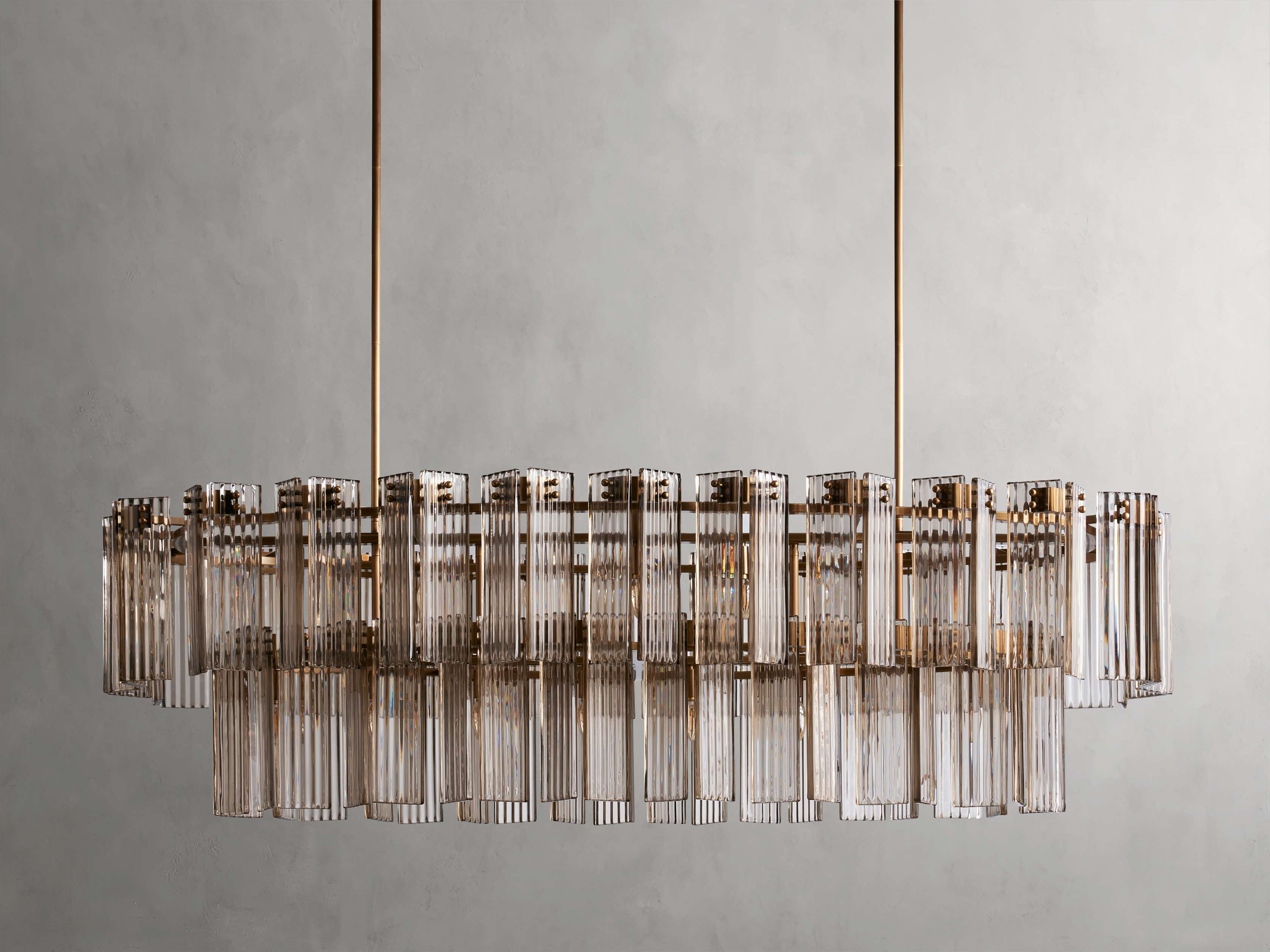 Black Glass Round chandelier - Isla Court for dining room view 43