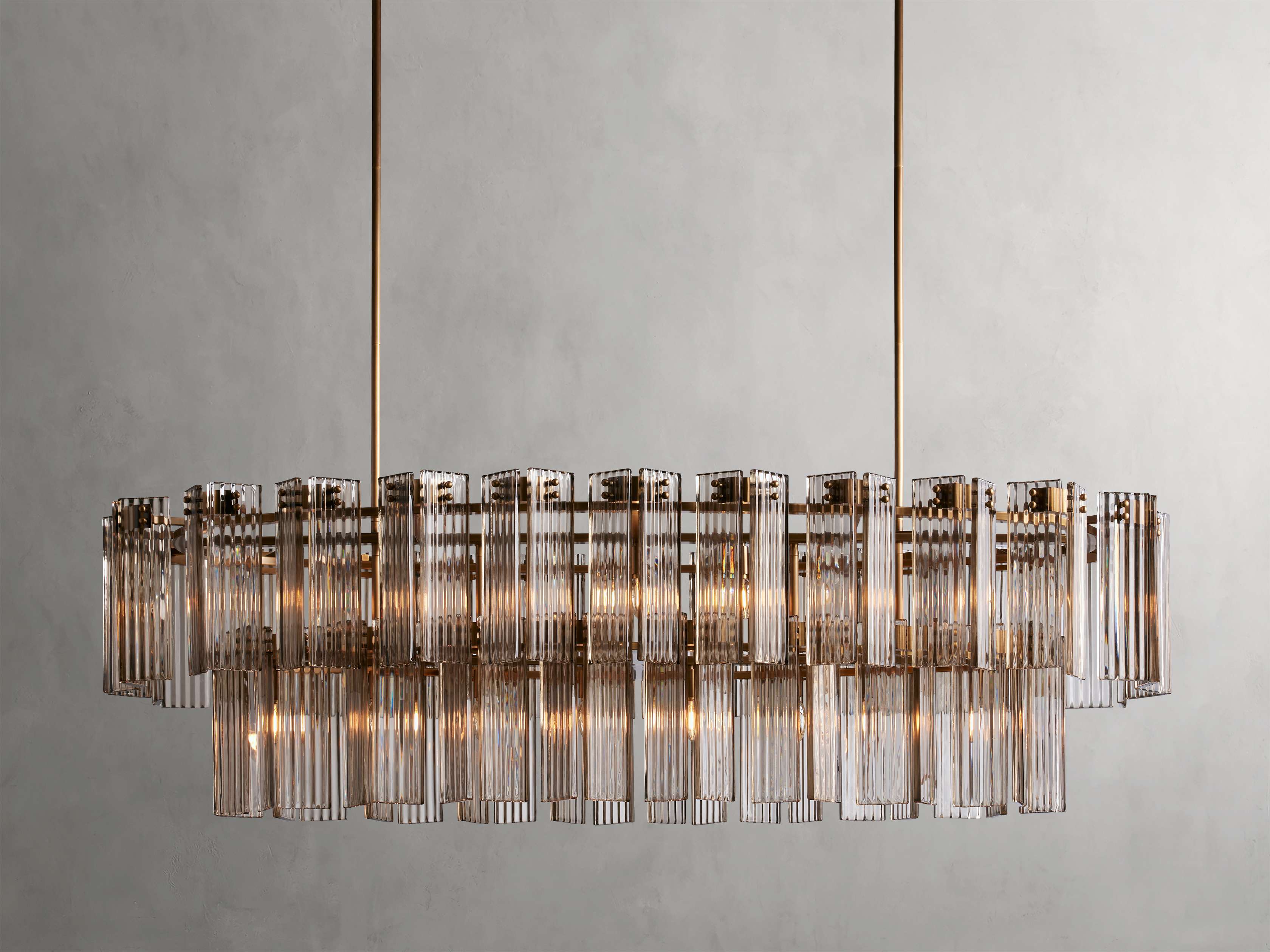 Black Glass Round chandelier - Isla Court for dining room view 4