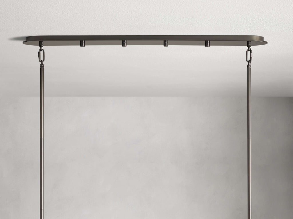 Black Glass Round chandelier - Isla Court for dining room view 15