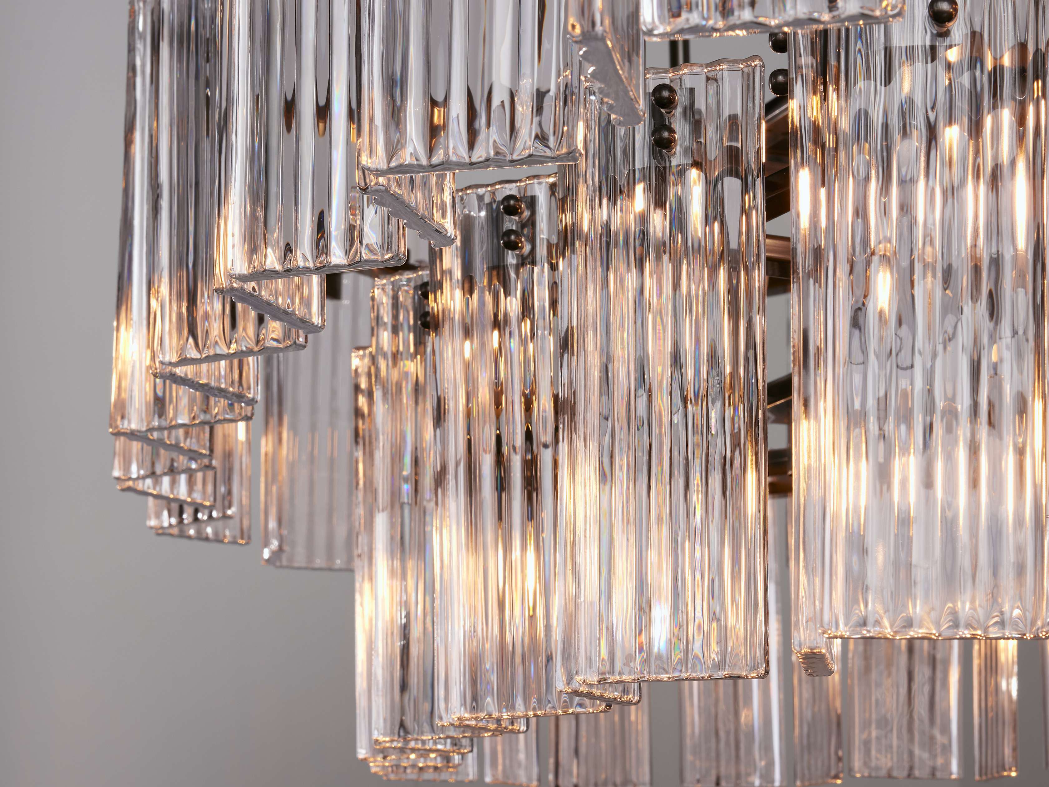 Black Glass Round chandelier - Isla Court for dining room view 14