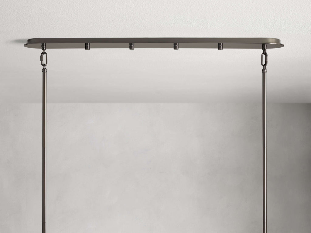 Black Glass Round chandelier - Isla Court for dining room view 27