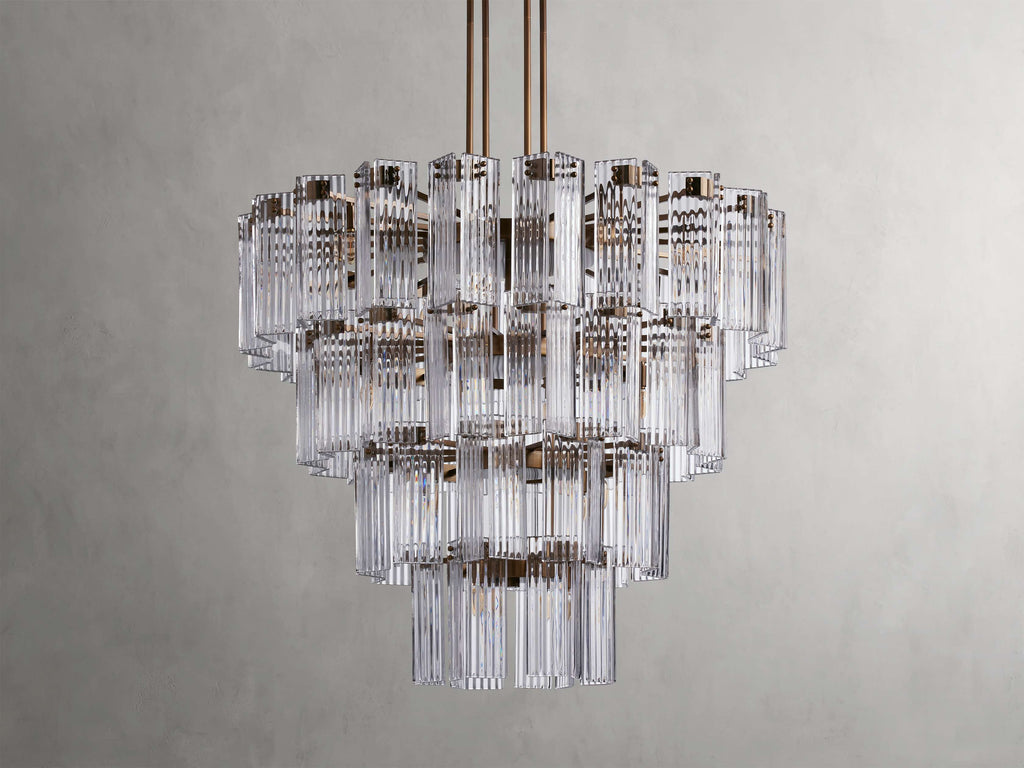 Black Glass Round chandelier - Della Court for dining room view 8