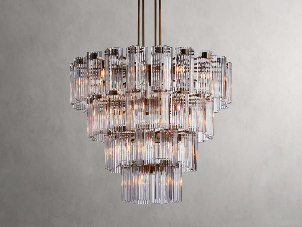 Black Glass Round chandelier - Della Court for dining room view 12