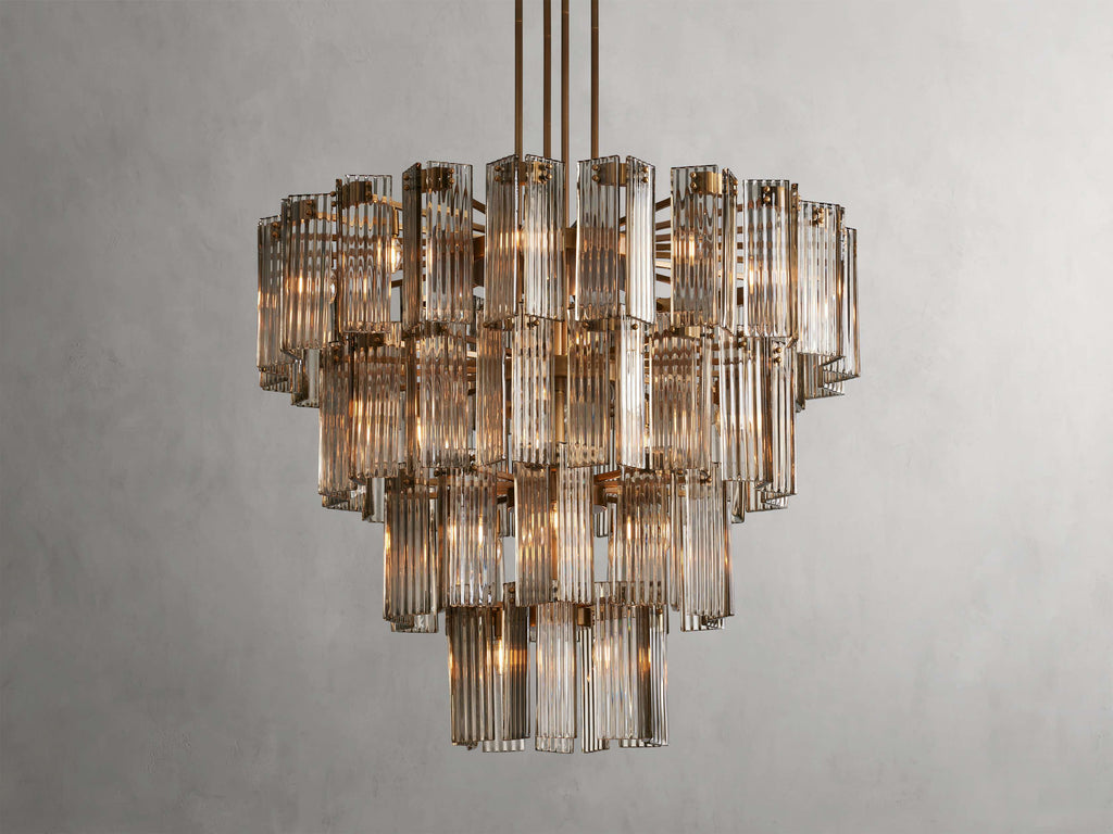 Black Glass Round chandelier - Della Court for dining room view 39