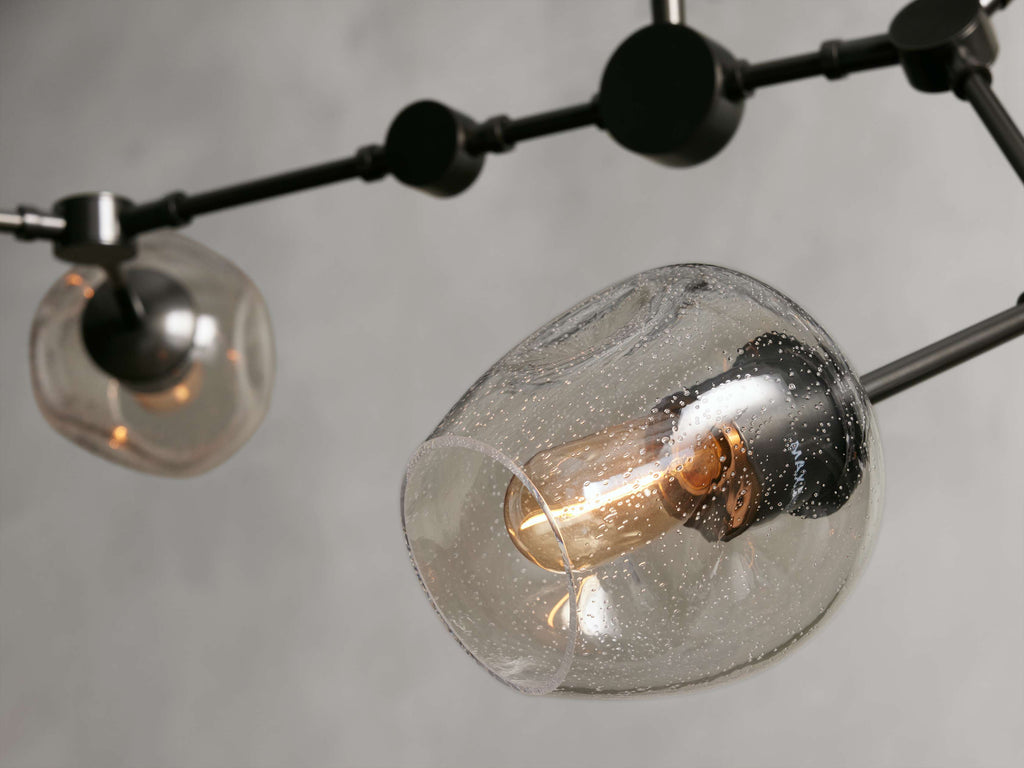 Clear Glass chandelier - Aurelia Court for dining room view 6