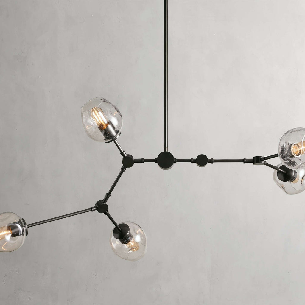 Clear Glass chandelier - Aurelia Court for dining room view 1