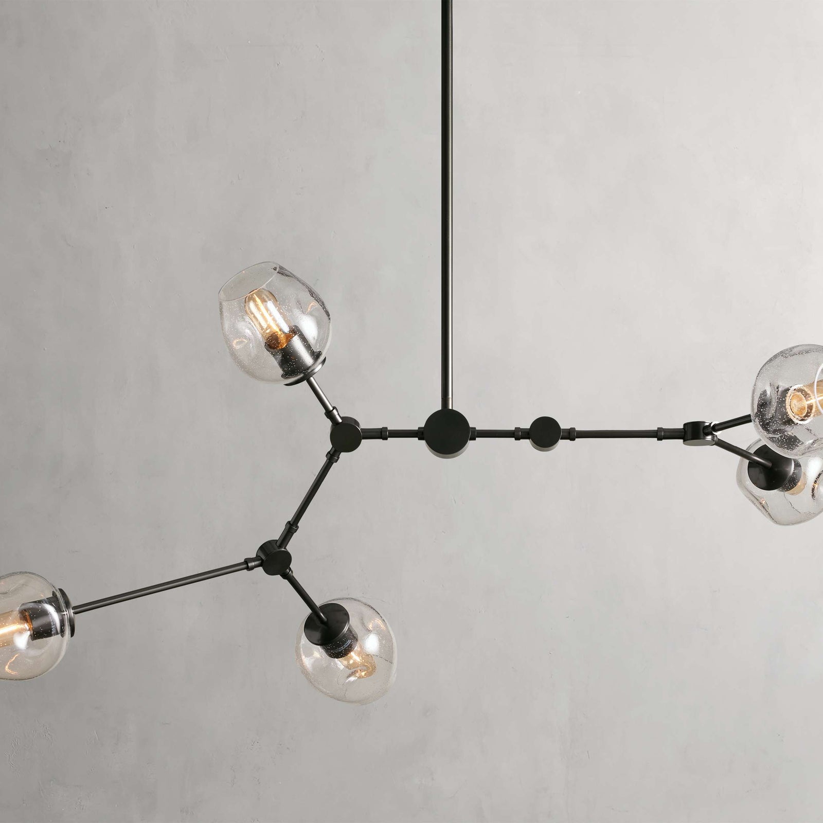 Clear Glass chandelier - Aurelia Court for dining room view 1