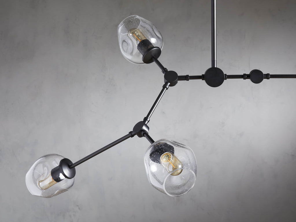 Clear Glass chandelier - Aurelia Court for dining room view 5