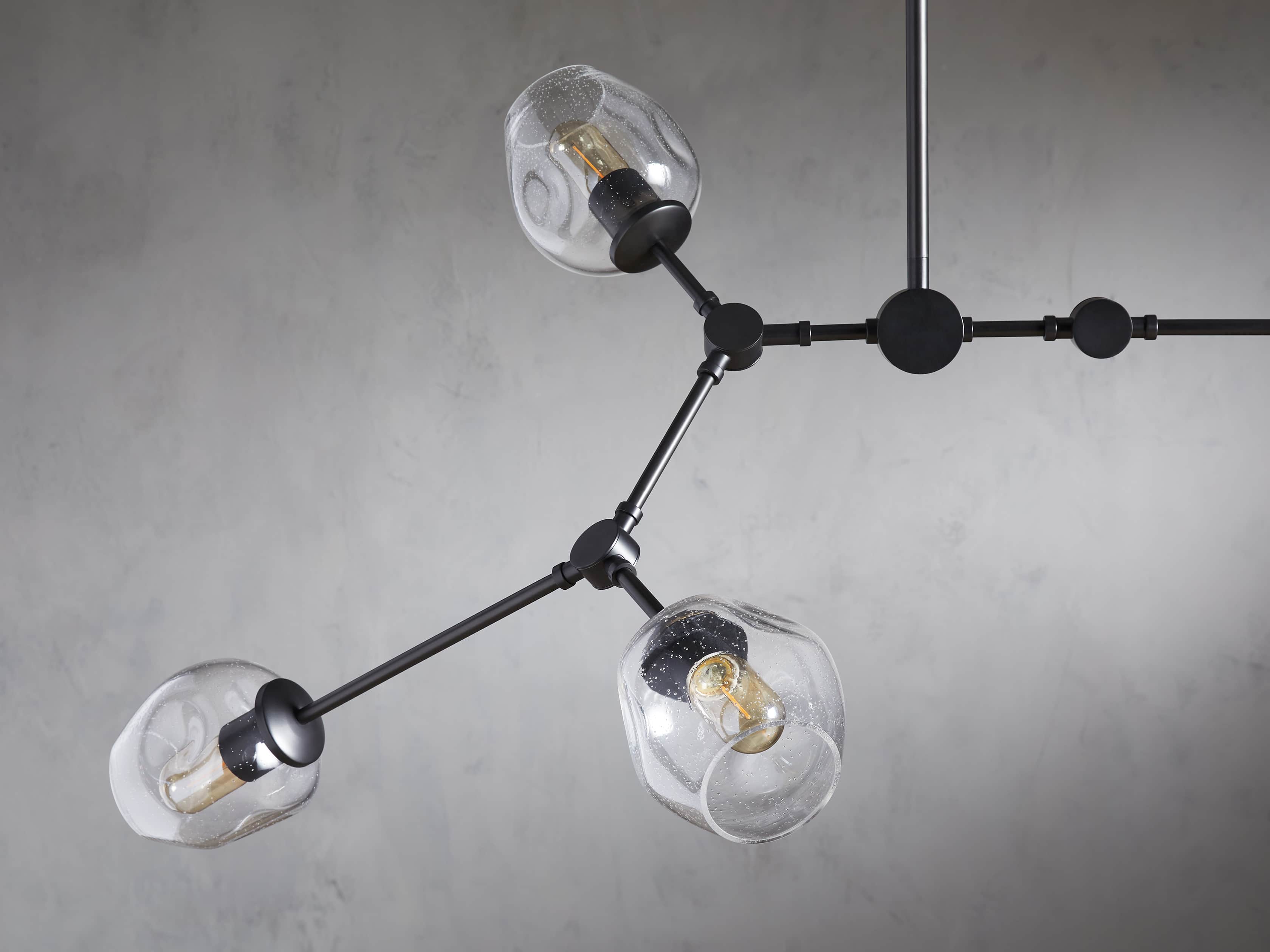 Clear Glass chandelier - Aurelia Court for dining room view 5