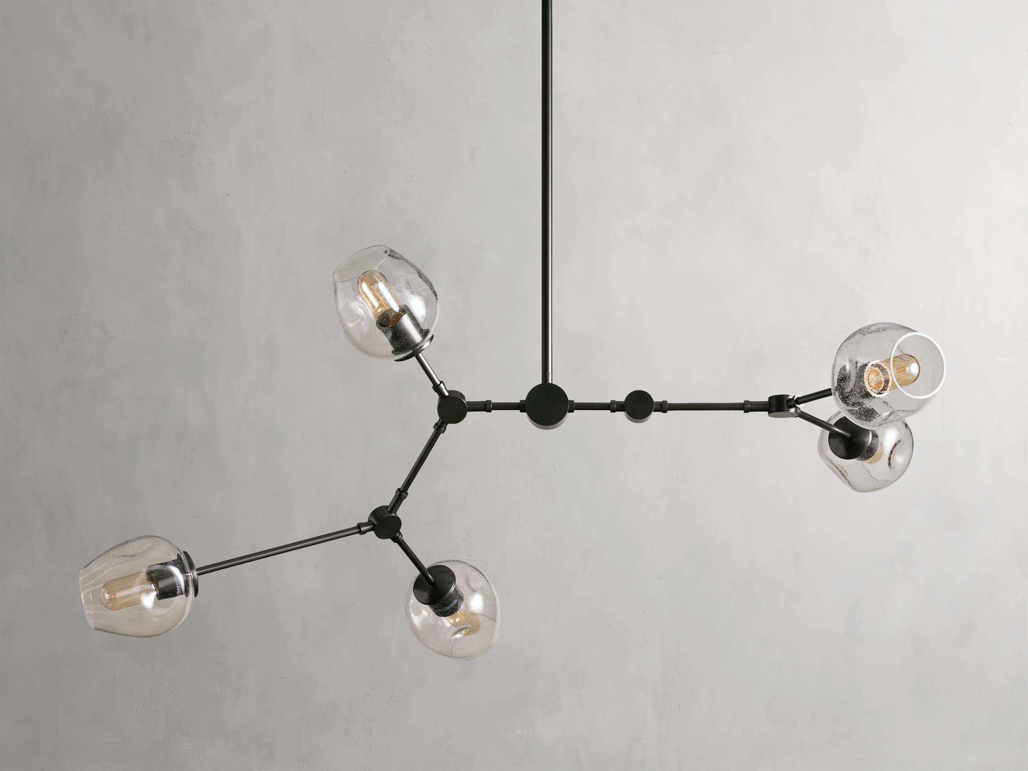 Clear Glass chandelier - Aurelia Court for dining room view 4