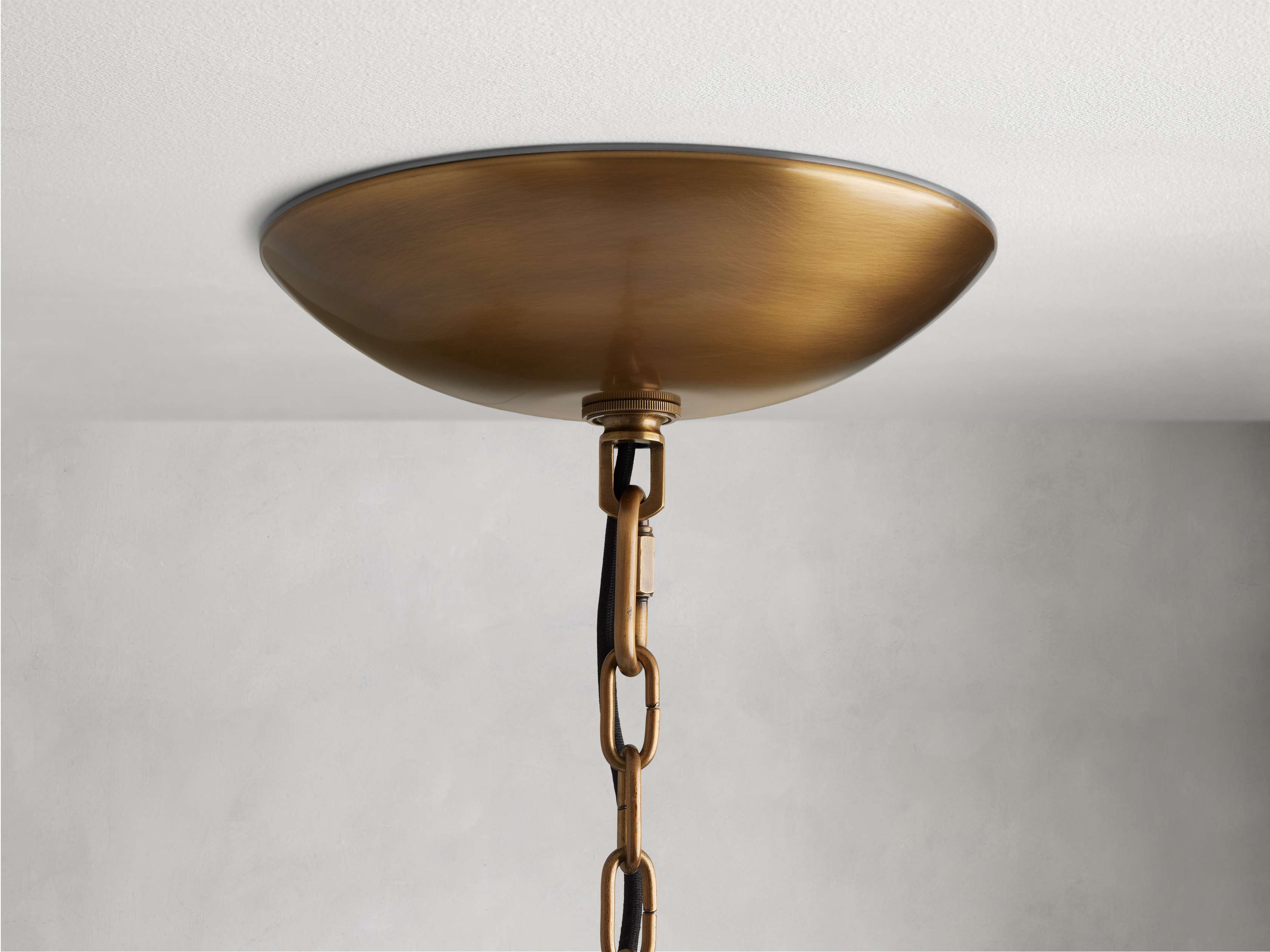 Black Glass Round chandelier - Kora Court for dining room view 14