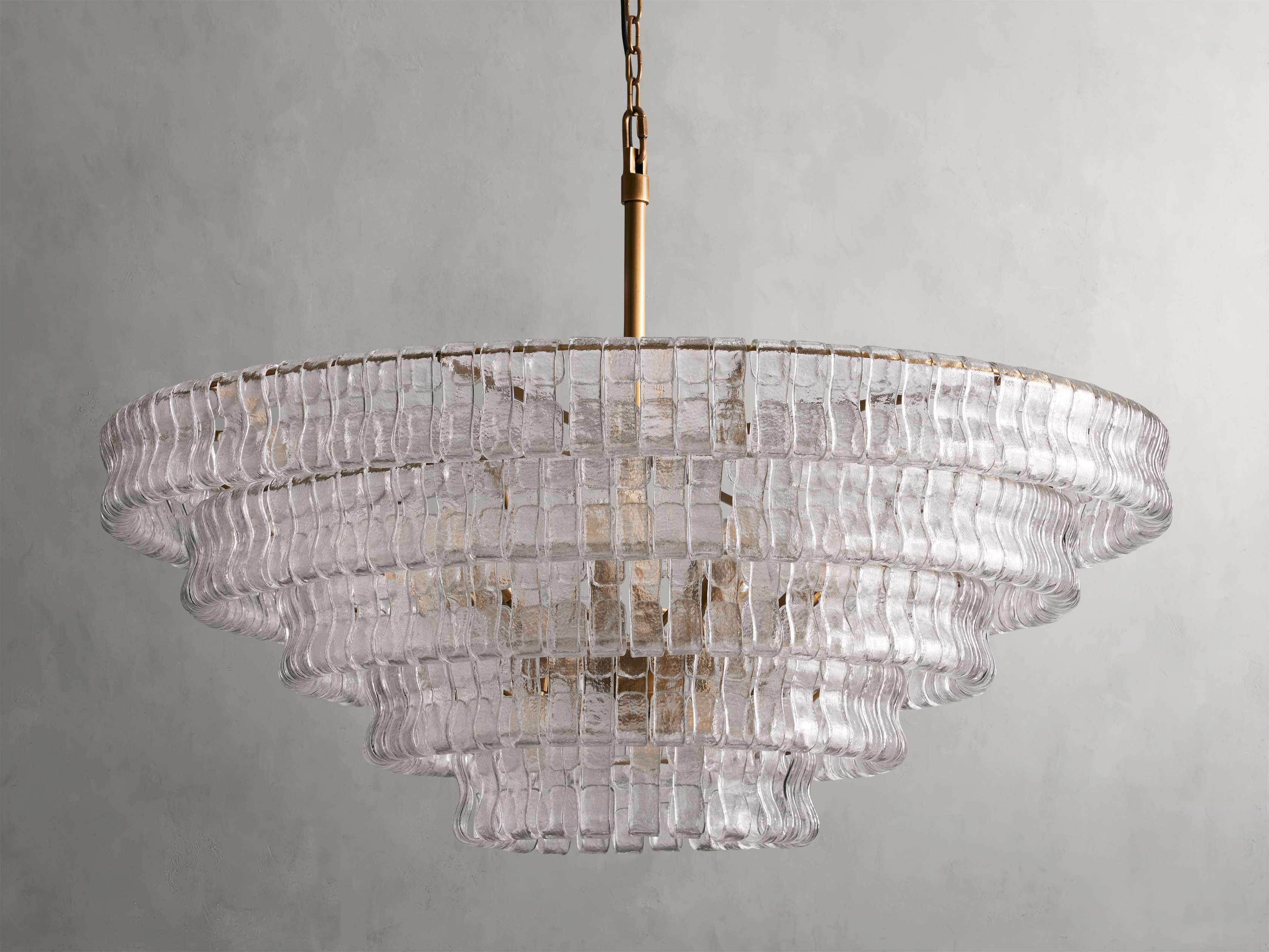 Black Glass Round chandelier - Kora Court for dining room view 12