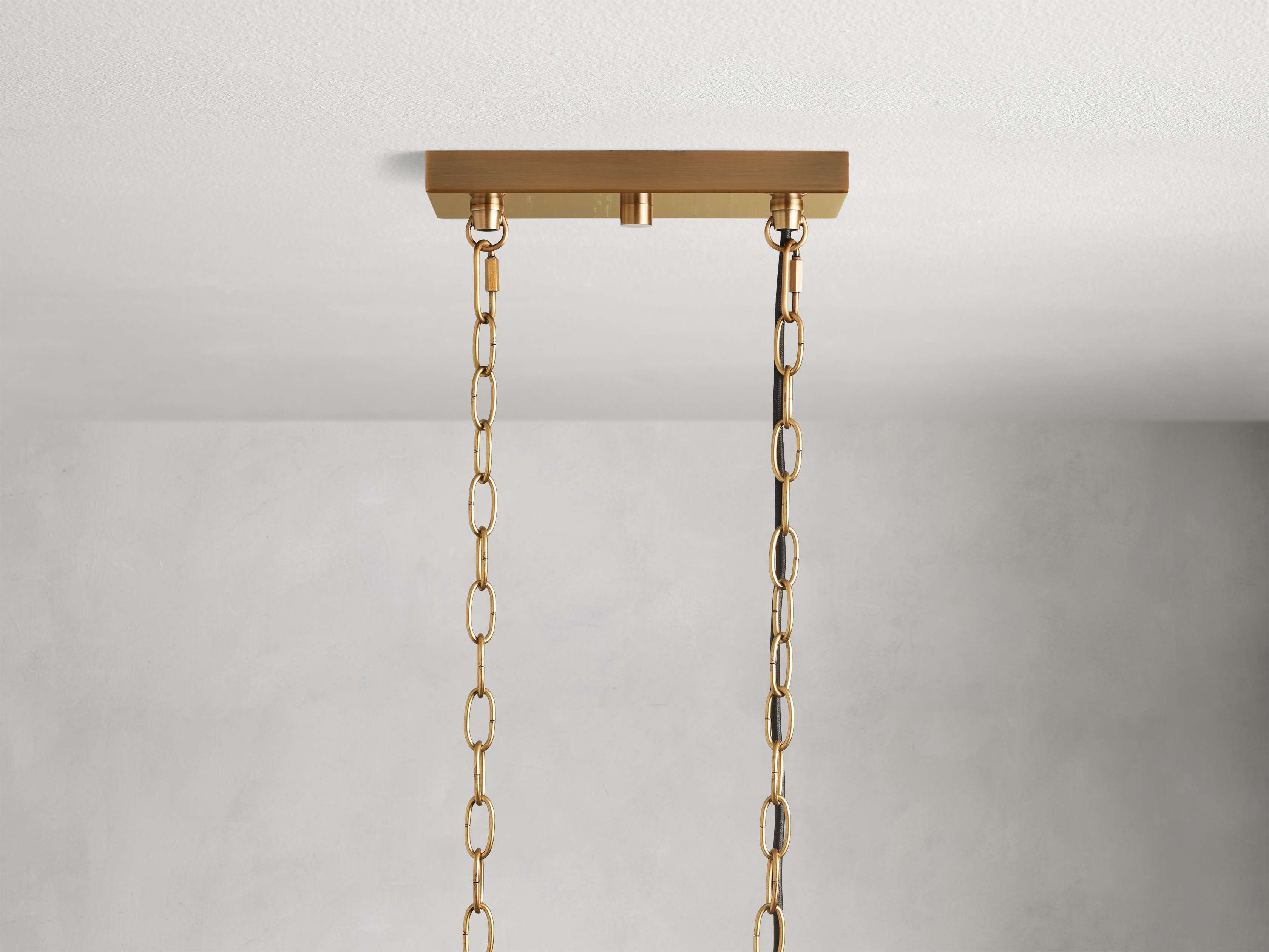 Black Glass Linear chandelier - Kaia Court for dining room view 21