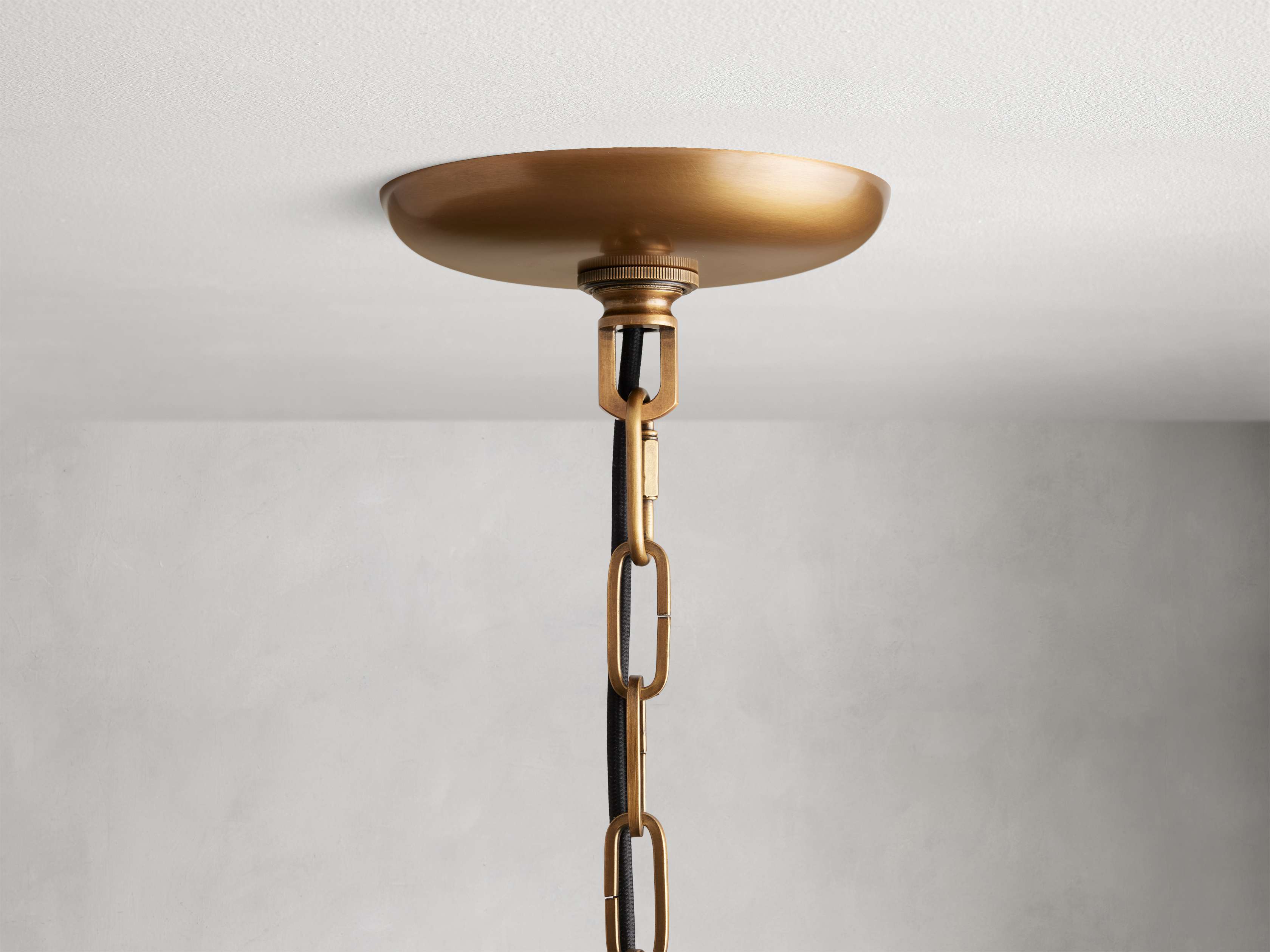 Black Glass Round chandelier - Kora Court for dining room view 7