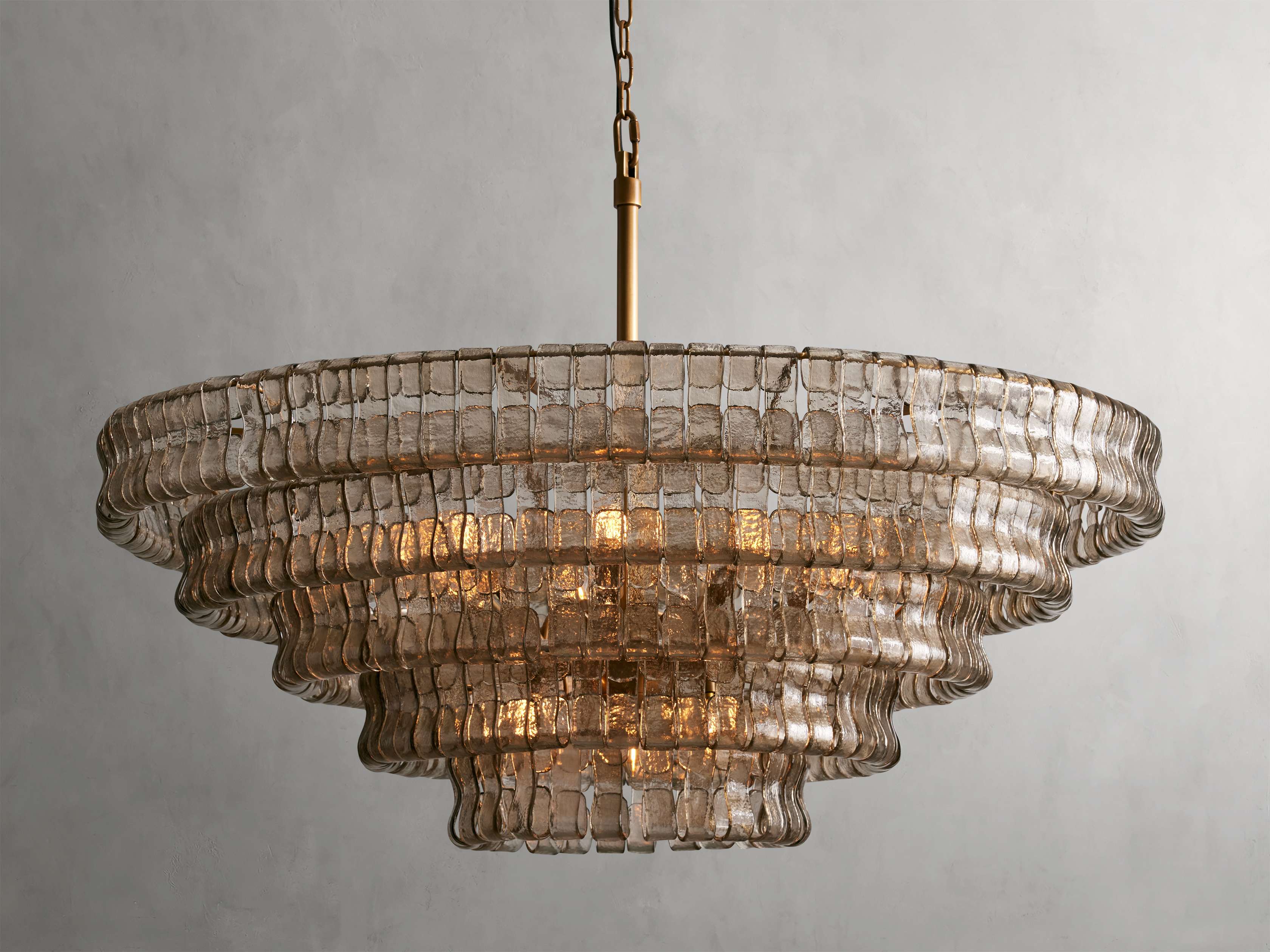 Black Glass Round chandelier - Kora Court for dining room view 11