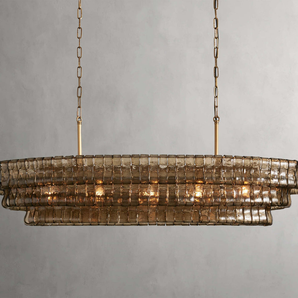 Black Glass Candle chandelier - Willa Wisp for dining room view 1